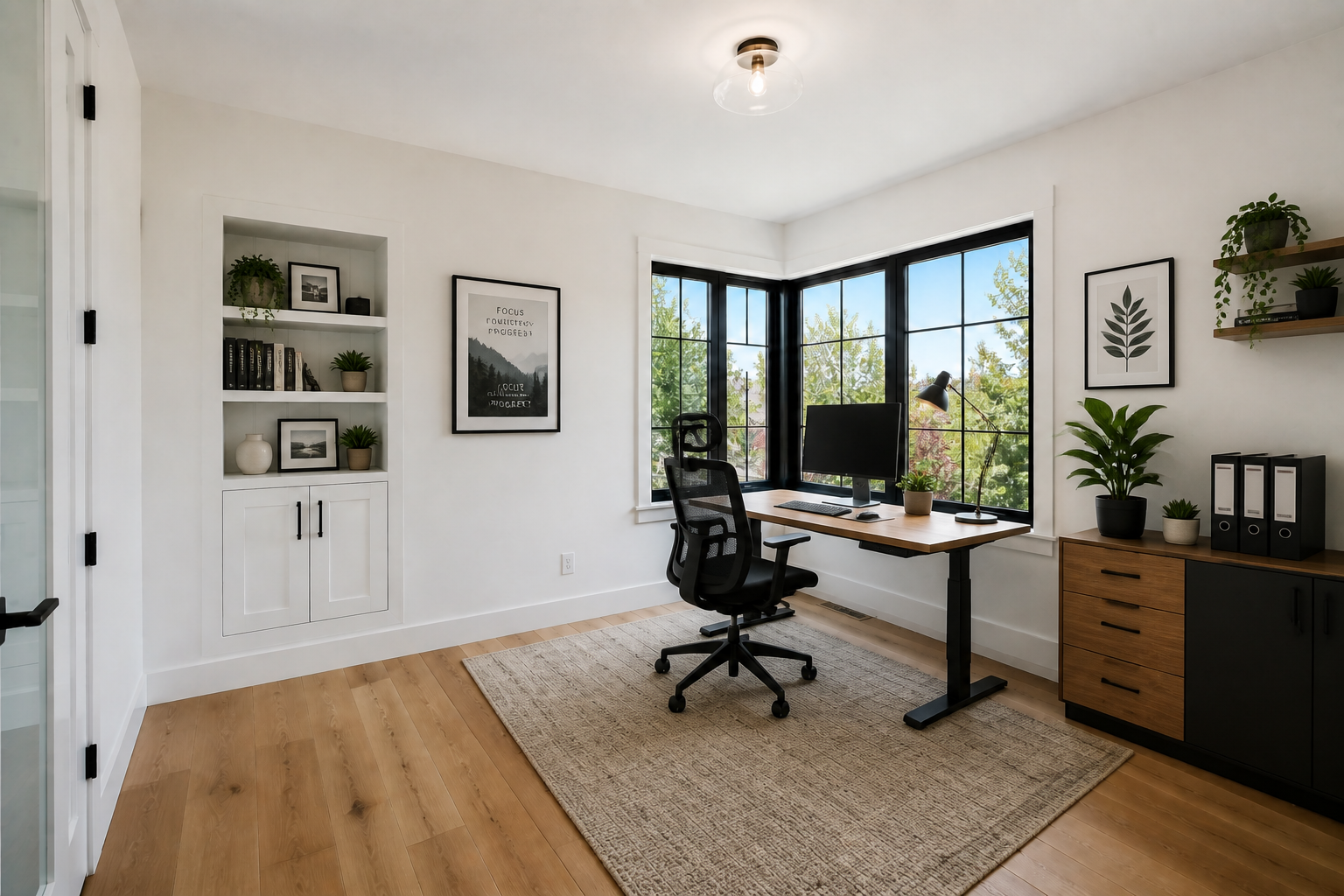 Furnished home office (after)