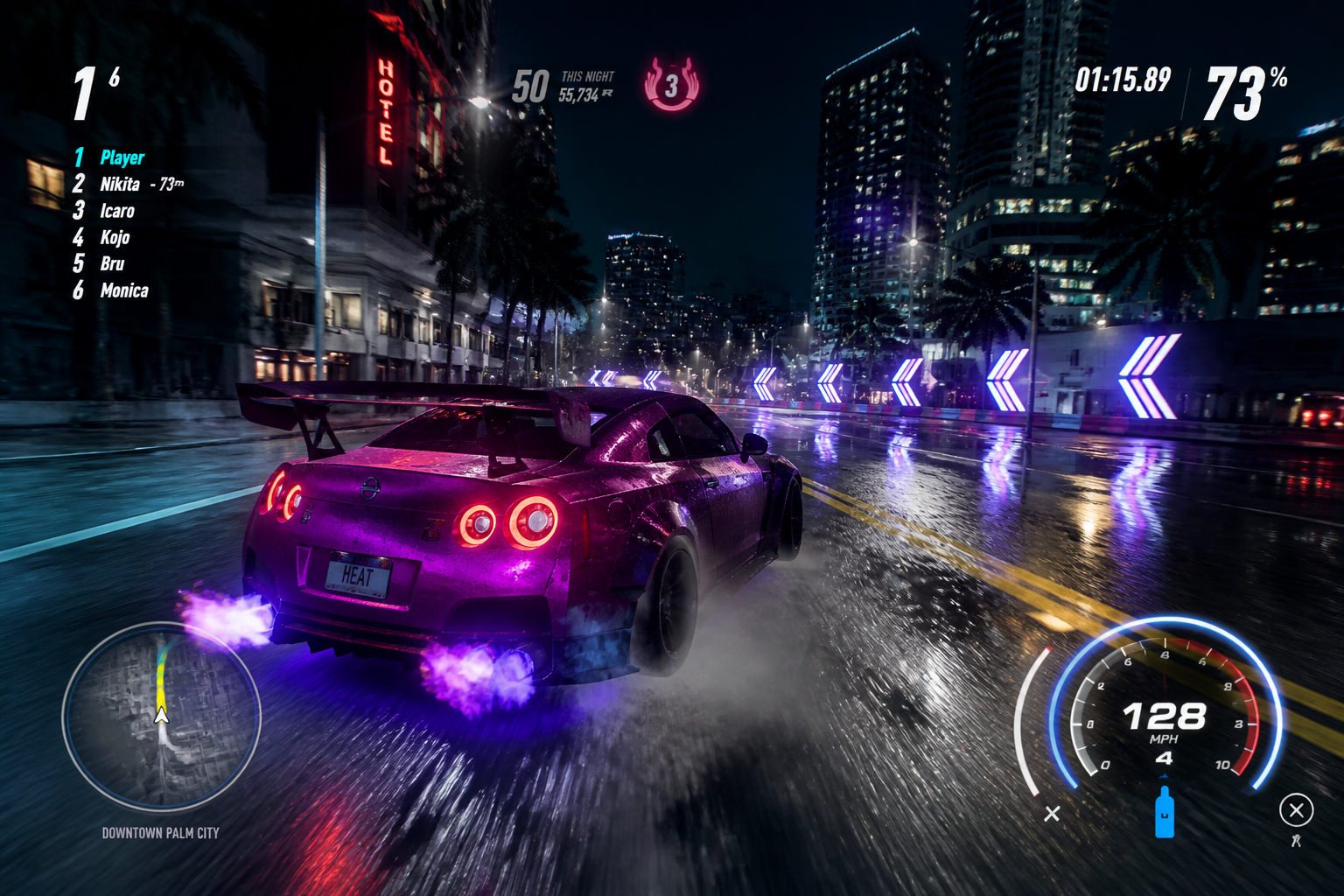 Neon racing ad (before)