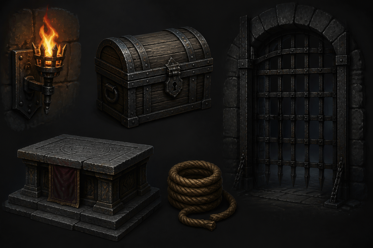 Dungeon prop concepts