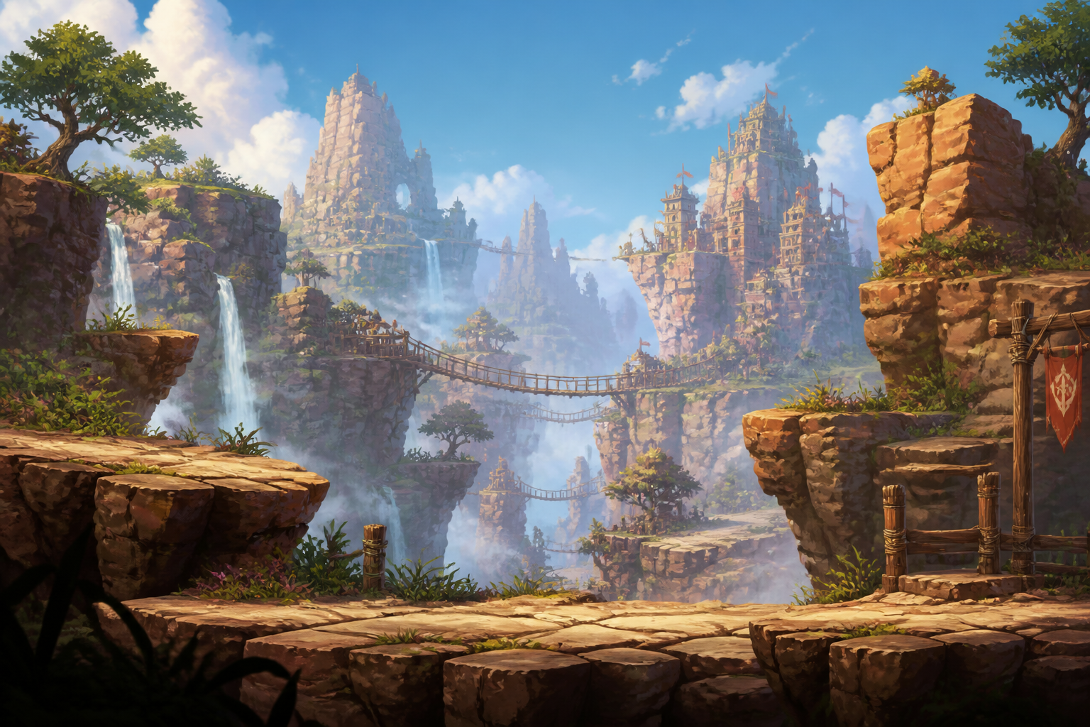 Wide scenes with depth