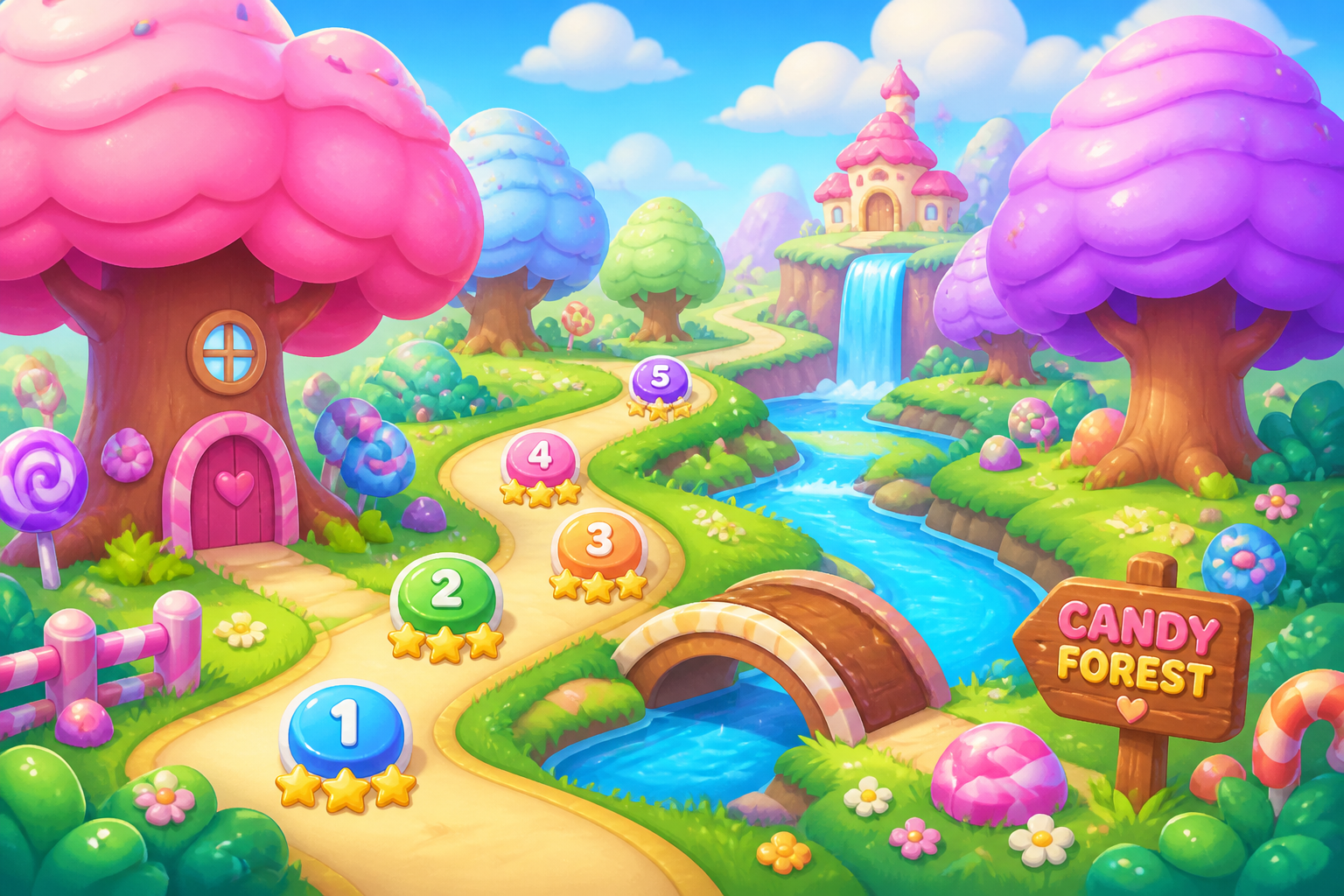 Casual mobile game backdrop