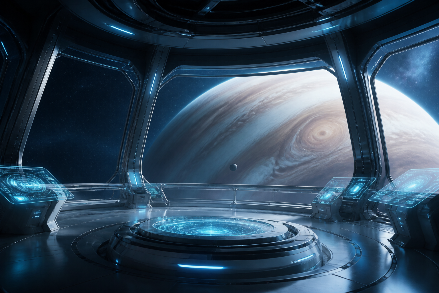Sci-fi station interior