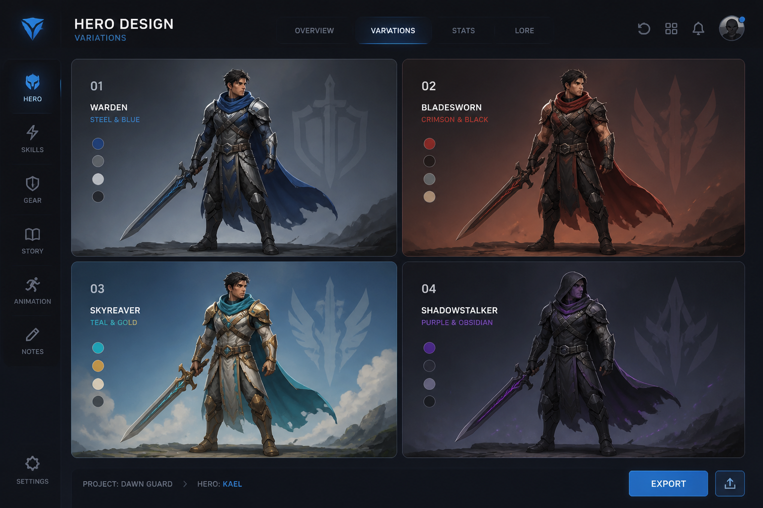 Generate and refine variations