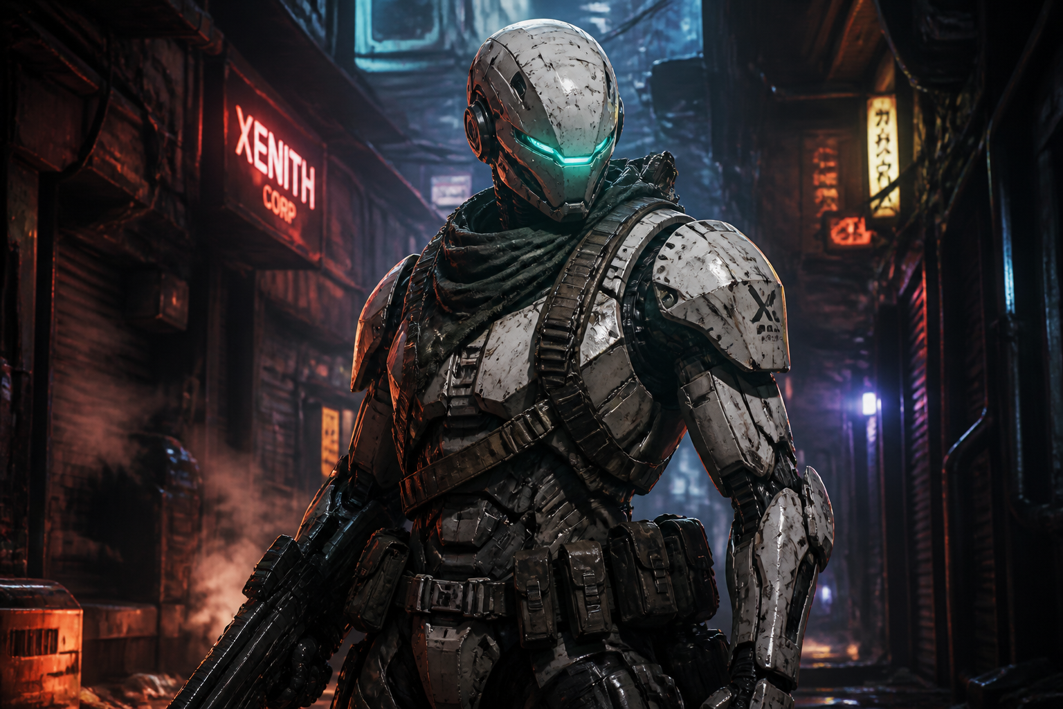 Sci-fi android mercenary