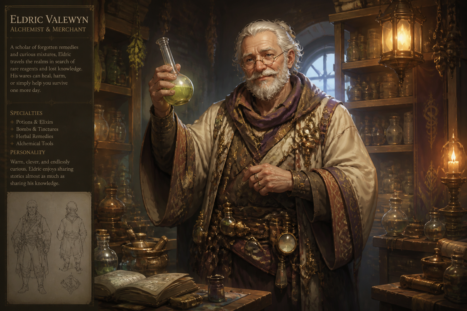 Alchemist merchant NPC