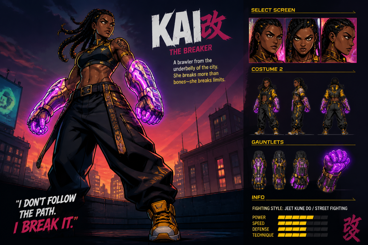 Cyberpunk brawler design