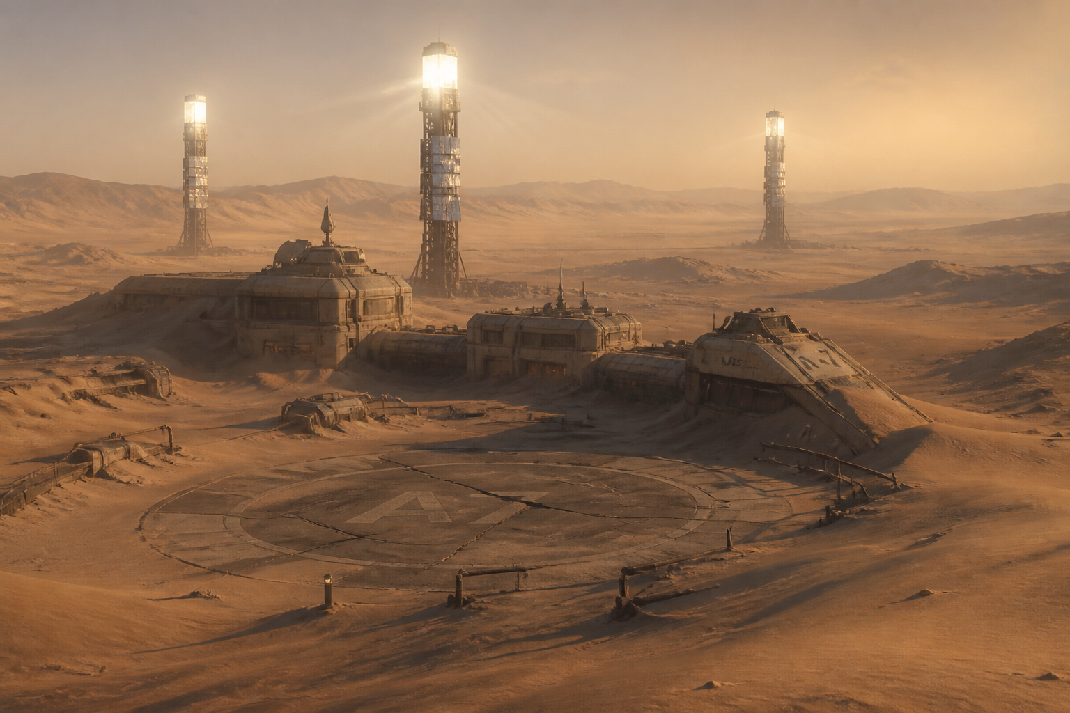 Desert sci-fi outpost