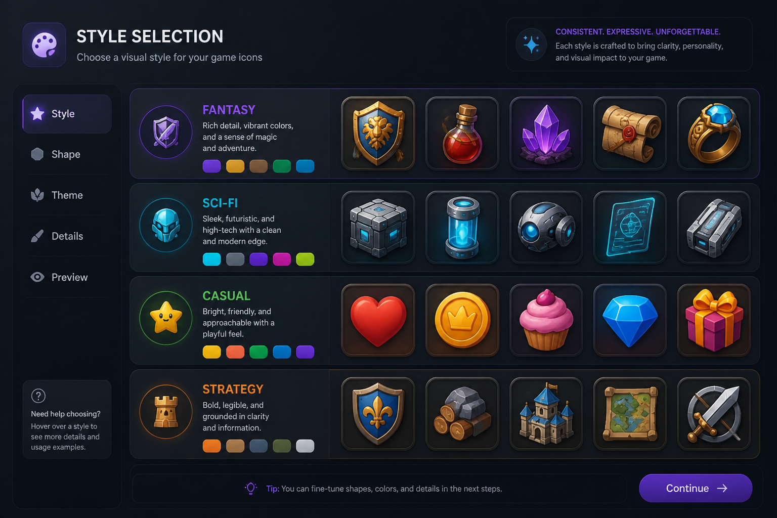 Pick an Icon Style