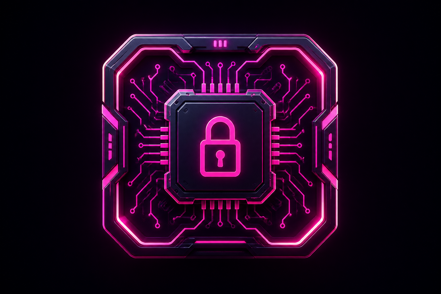 Cyberpunk data chip icon