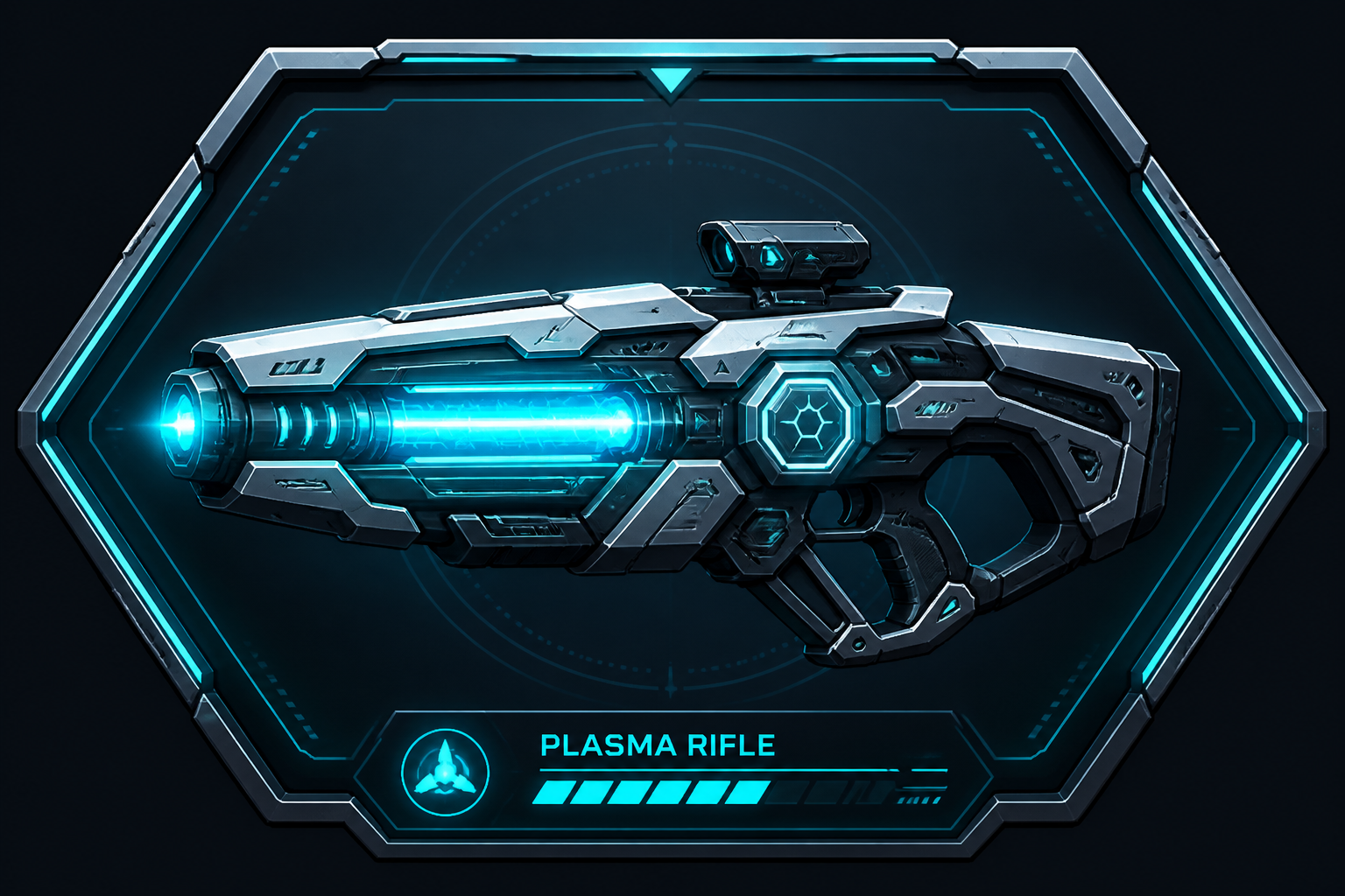 Sci-fi plasma rifle icon