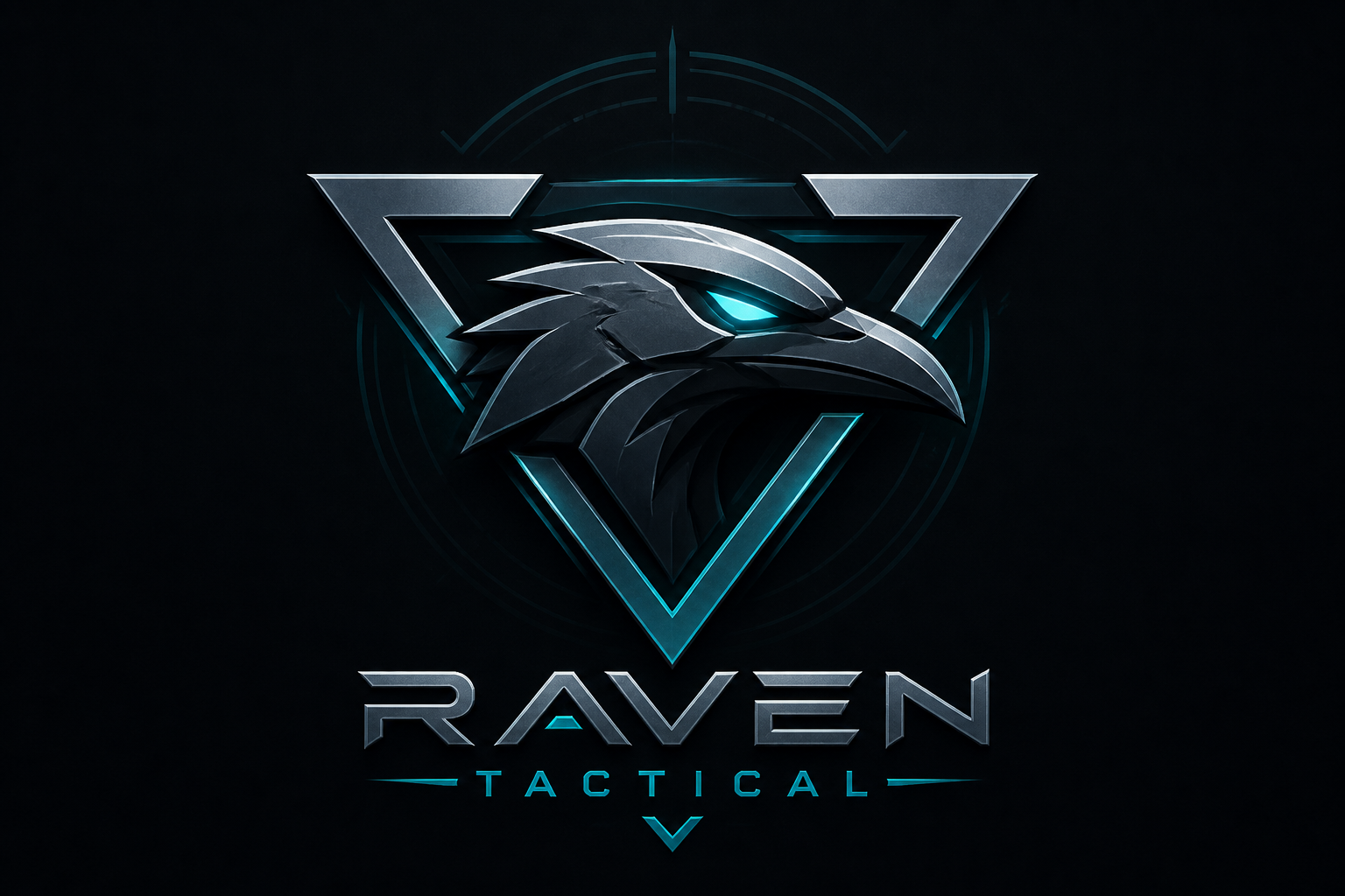 Sci-fi raven emblem