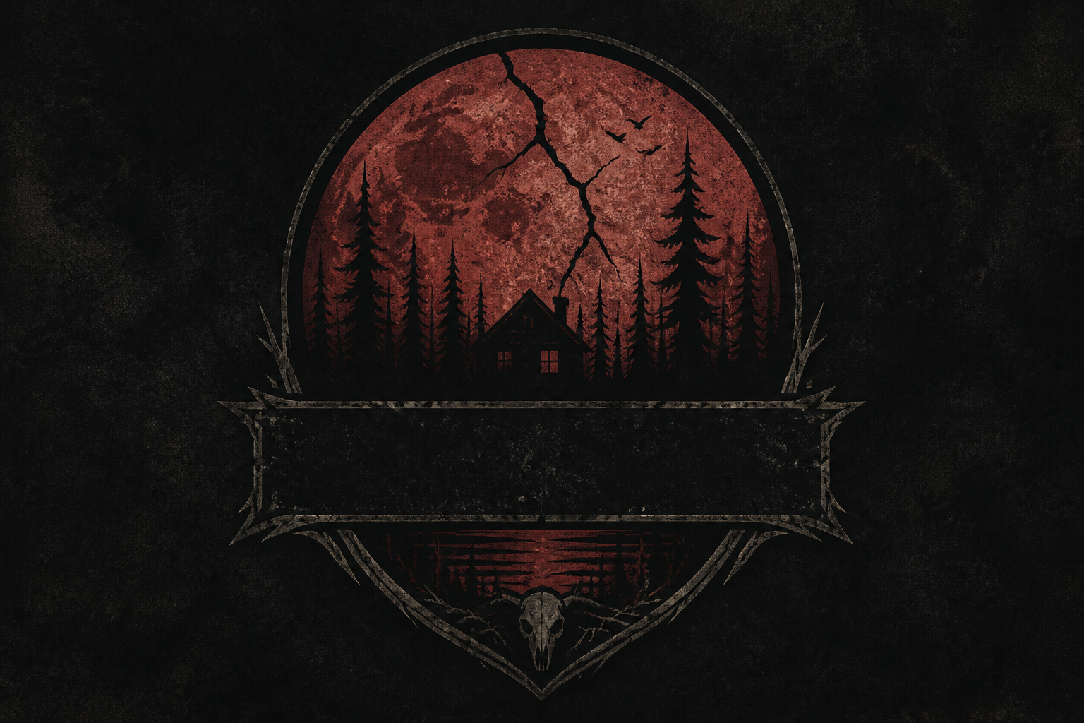 Horror moon emblem
