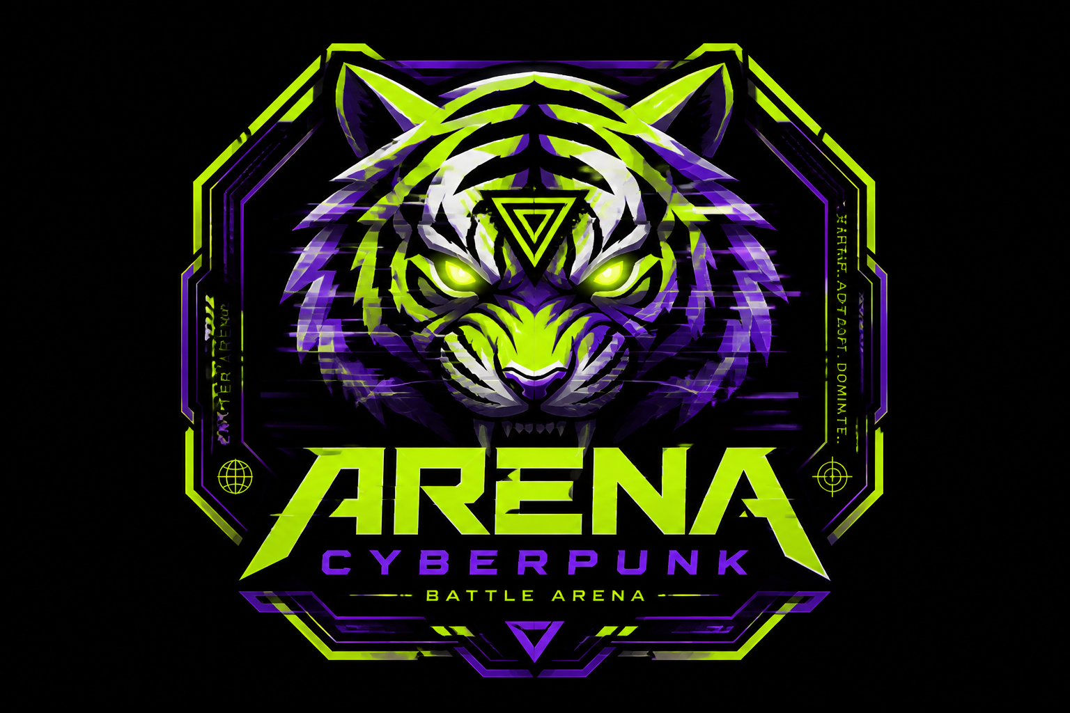 Cyberpunk tiger logo