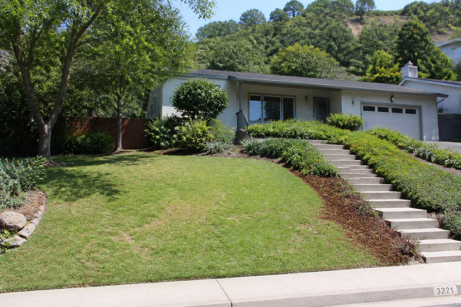 Terraced slope redesign (before)