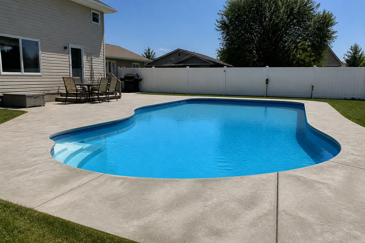 Tropical pool garden (before)