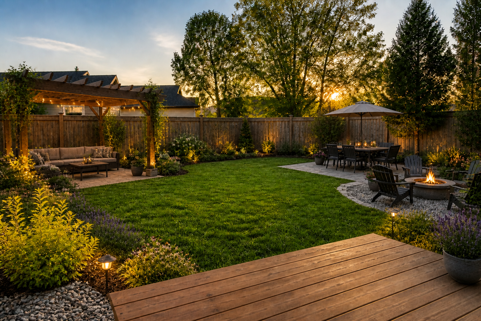 Outdoor living garden (after)