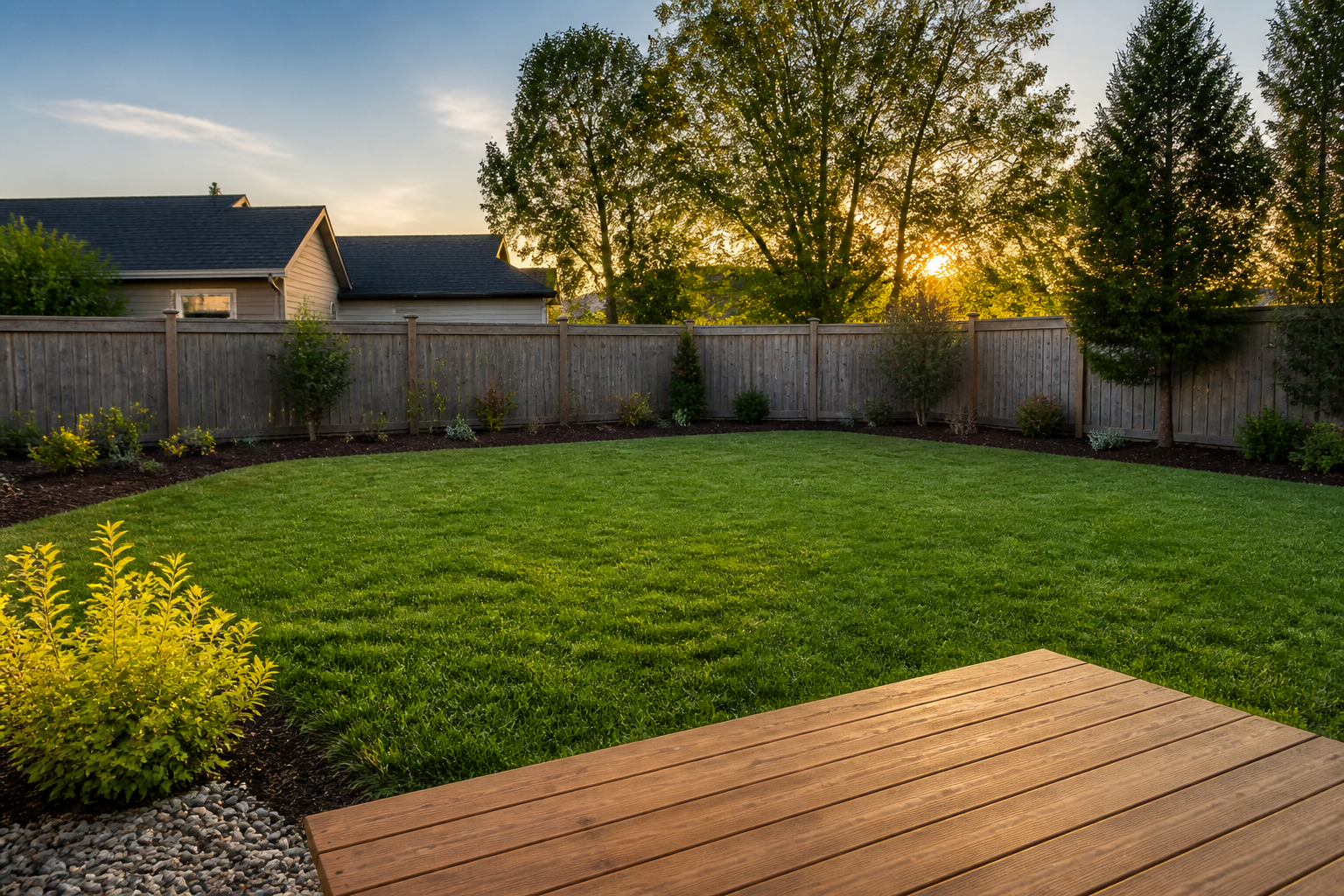 Outdoor living garden (before)
