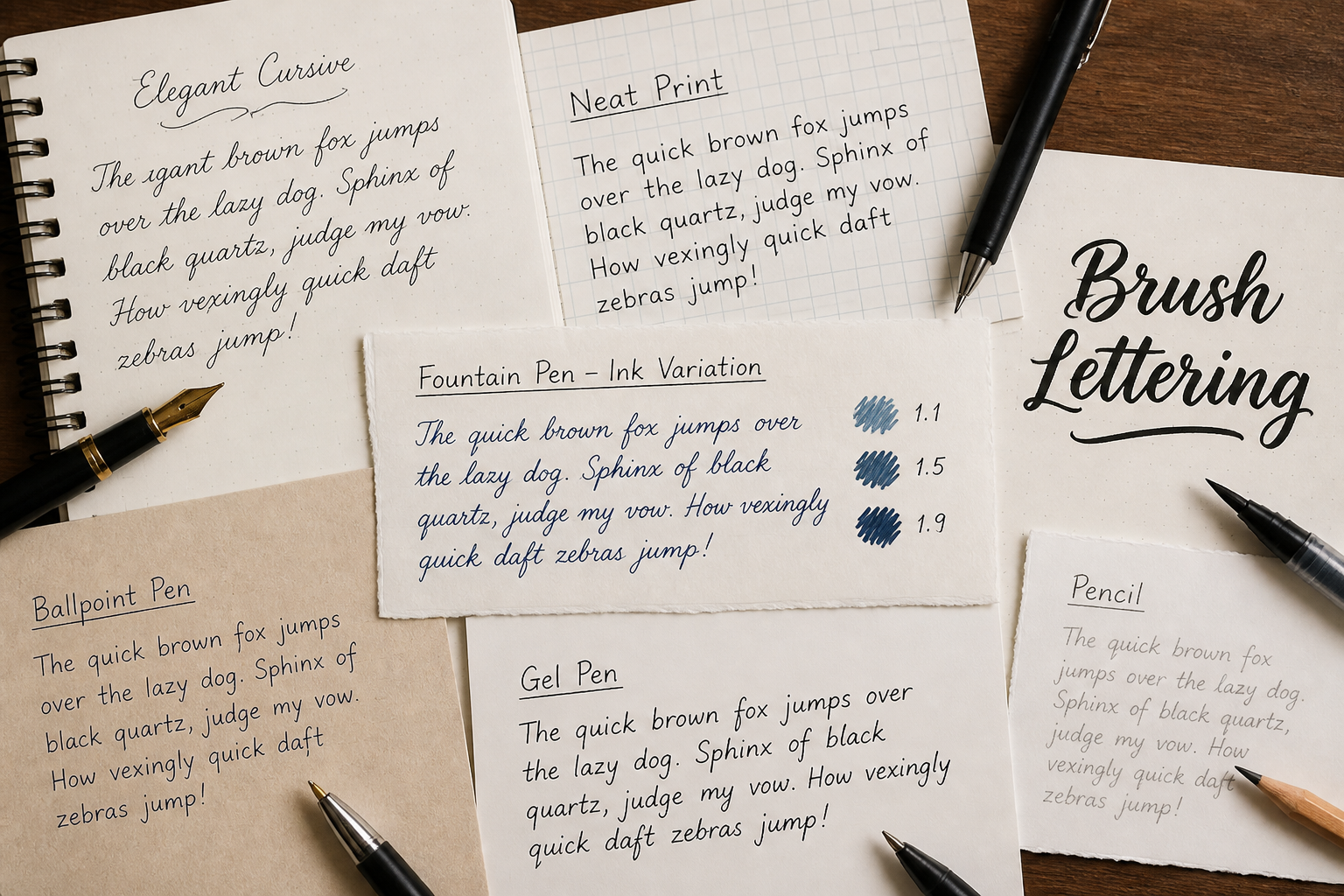 Realistic pen-on-paper styles