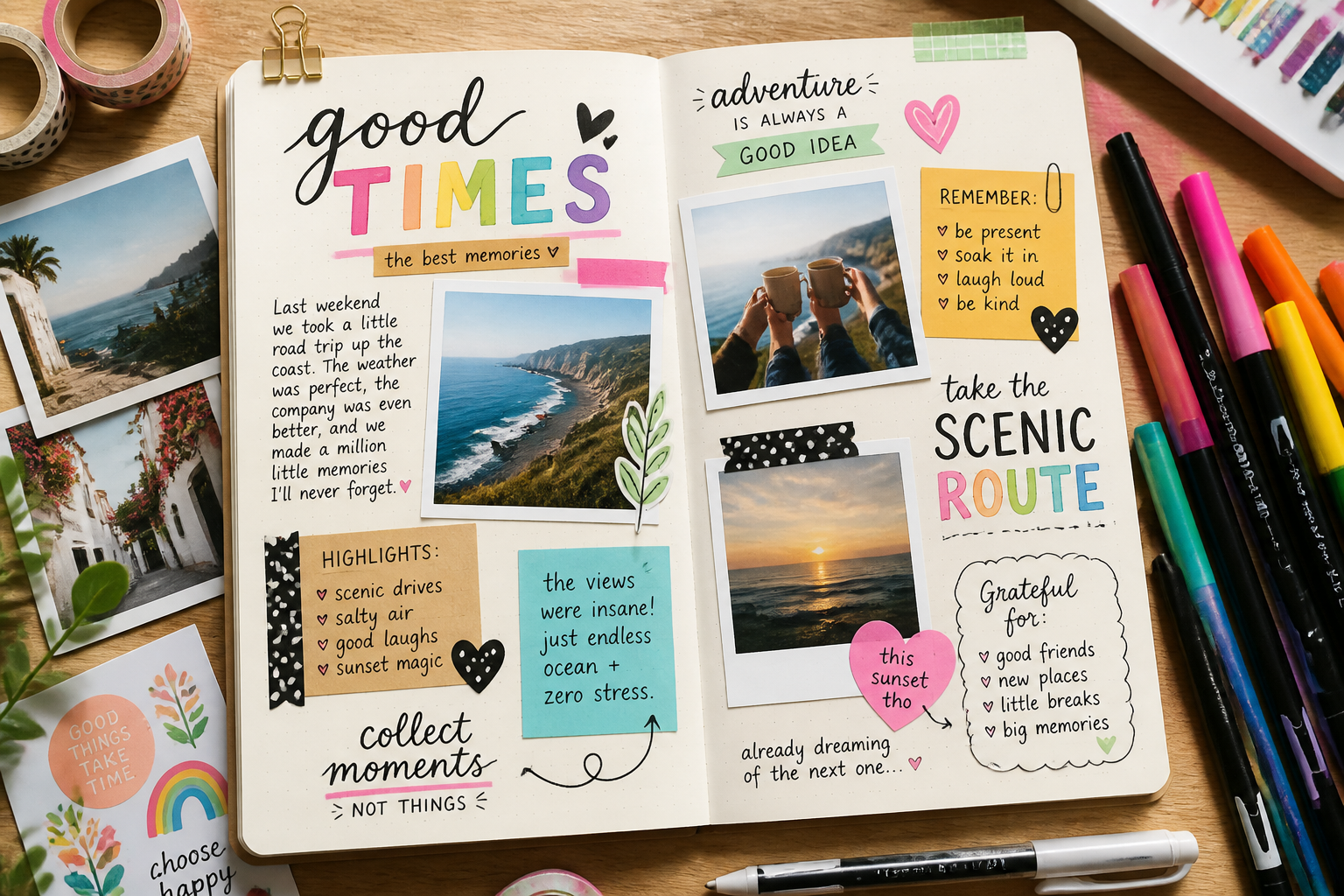 Playful scrapbook handwriting
