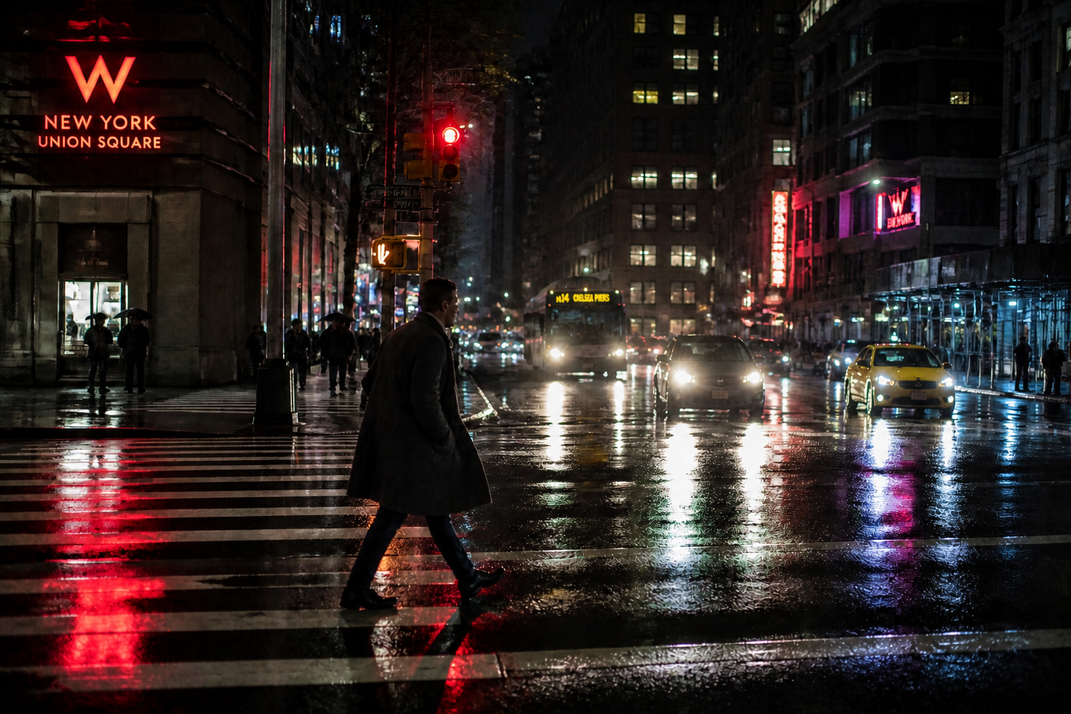 Cleaner night street shot (after)