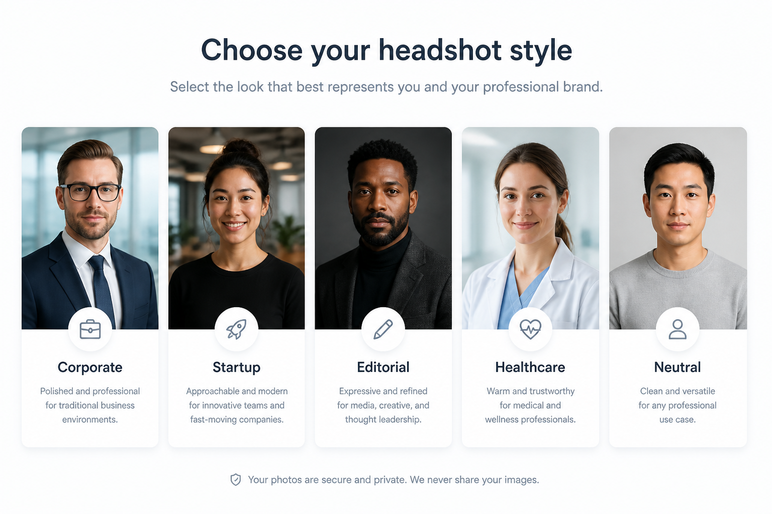 Pick a headshot style