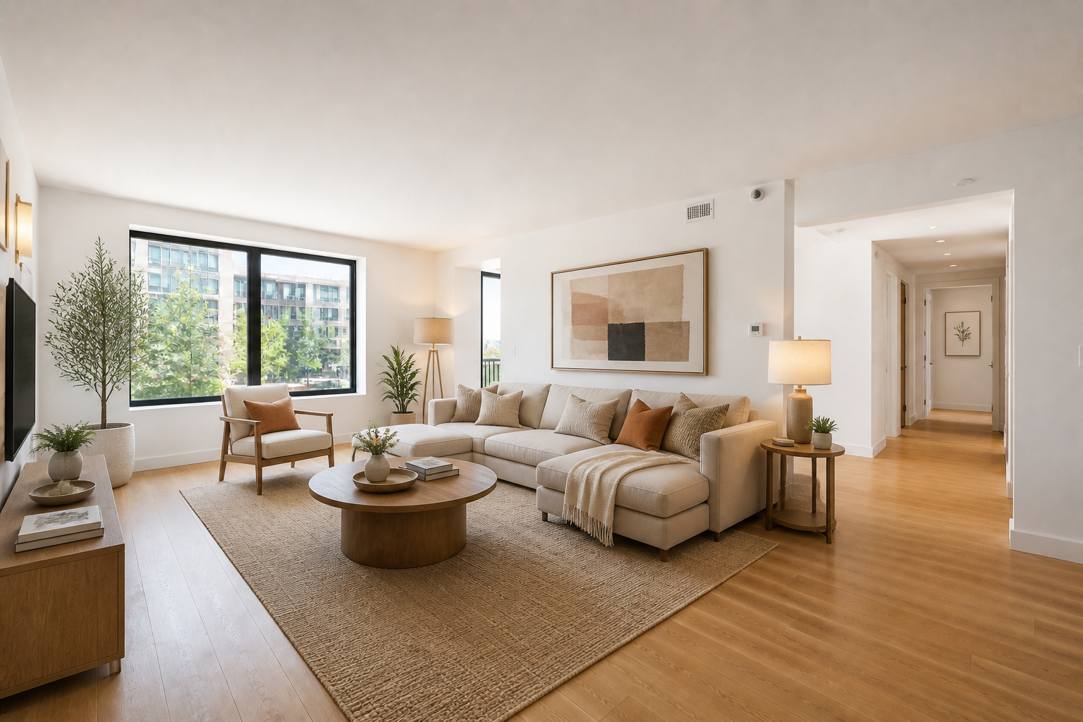 Start with blank rooms (after)