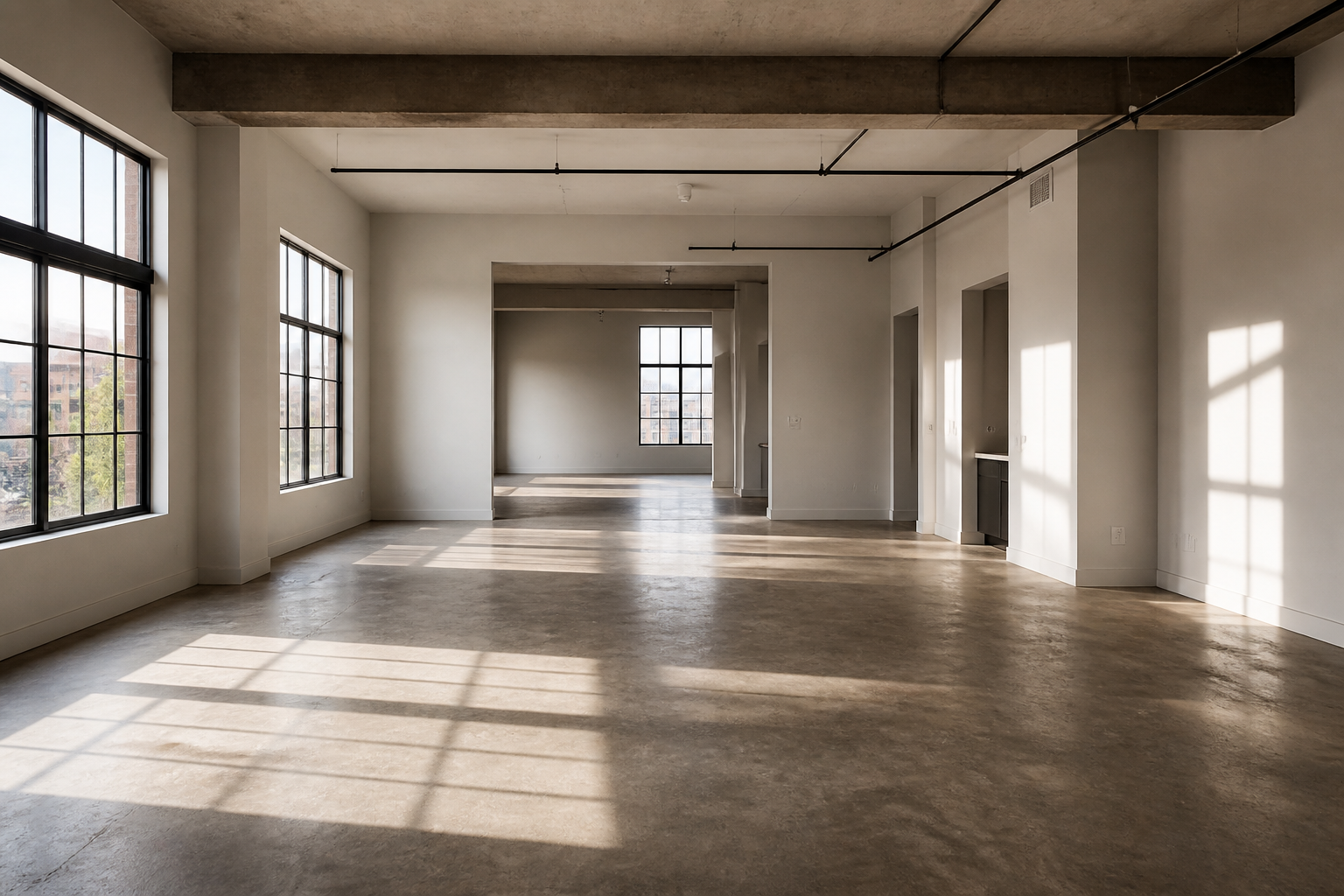 Industrial loft dining (before)