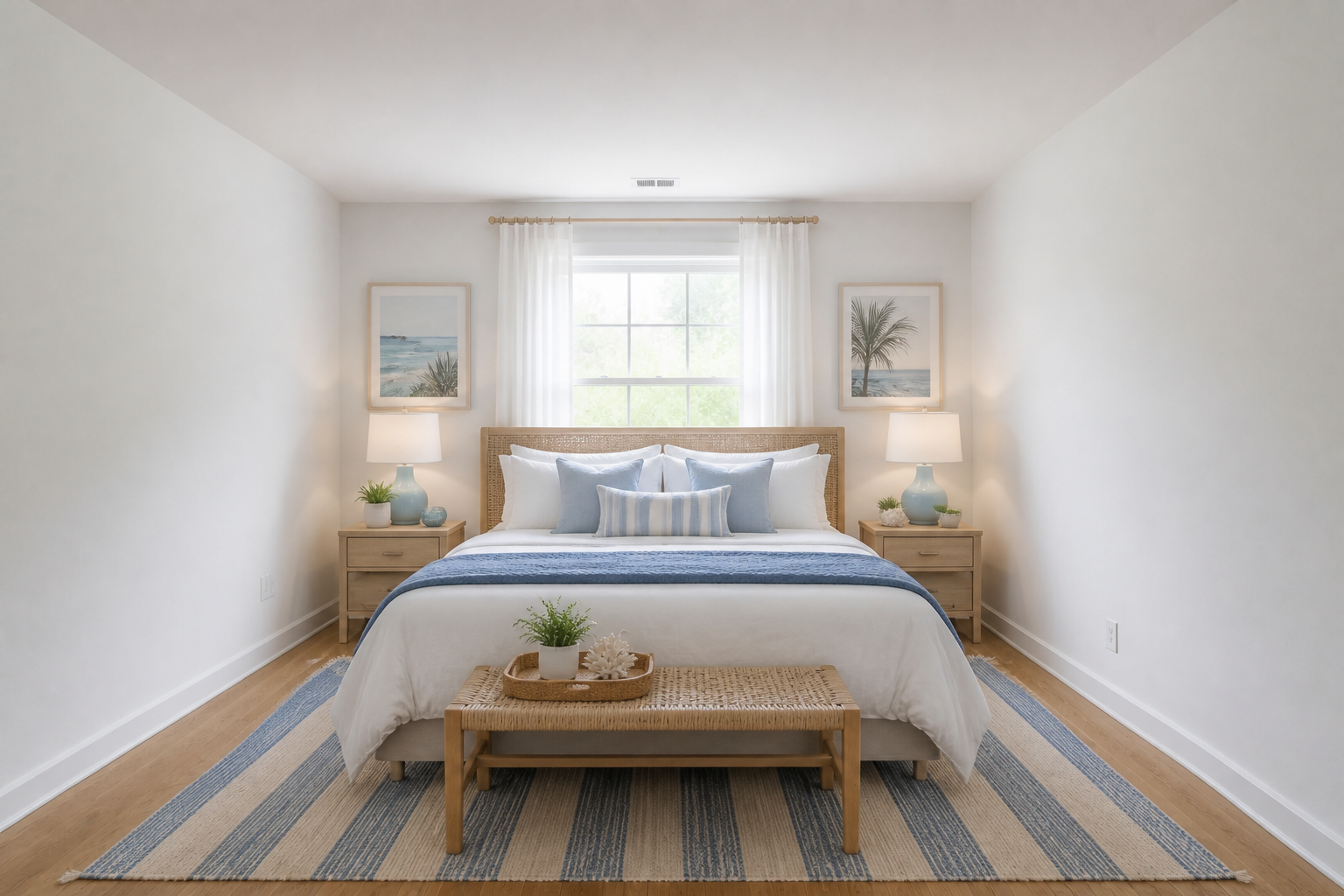 Coastal guest room (after)