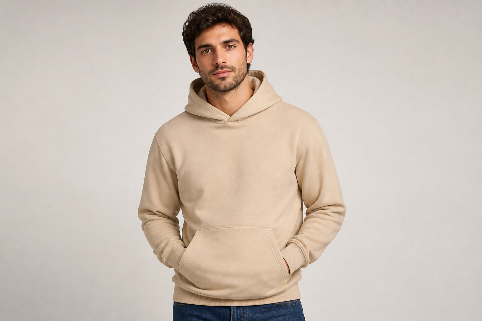 Comic-style hoodie mockup (before)