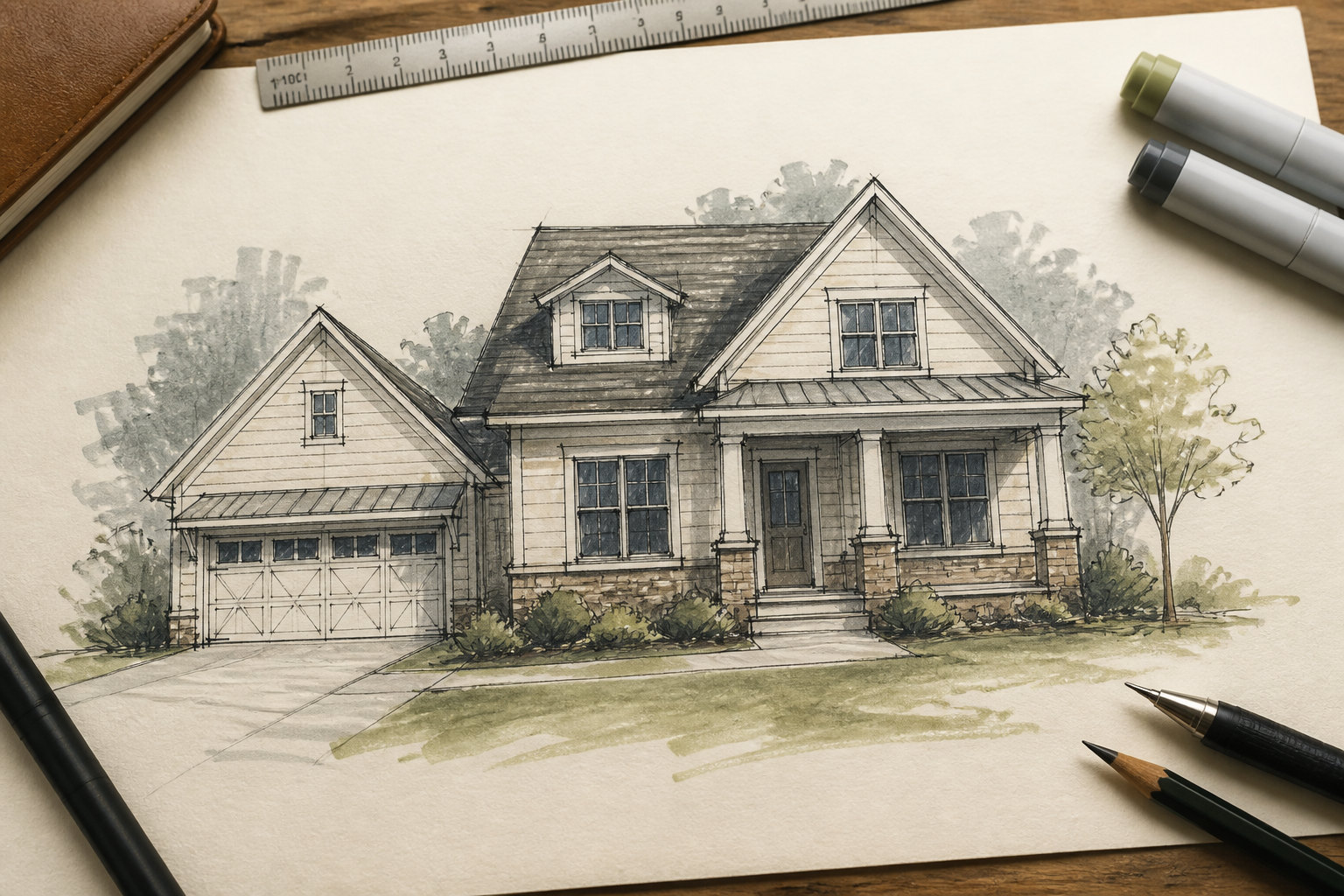 Suburban family home (before)