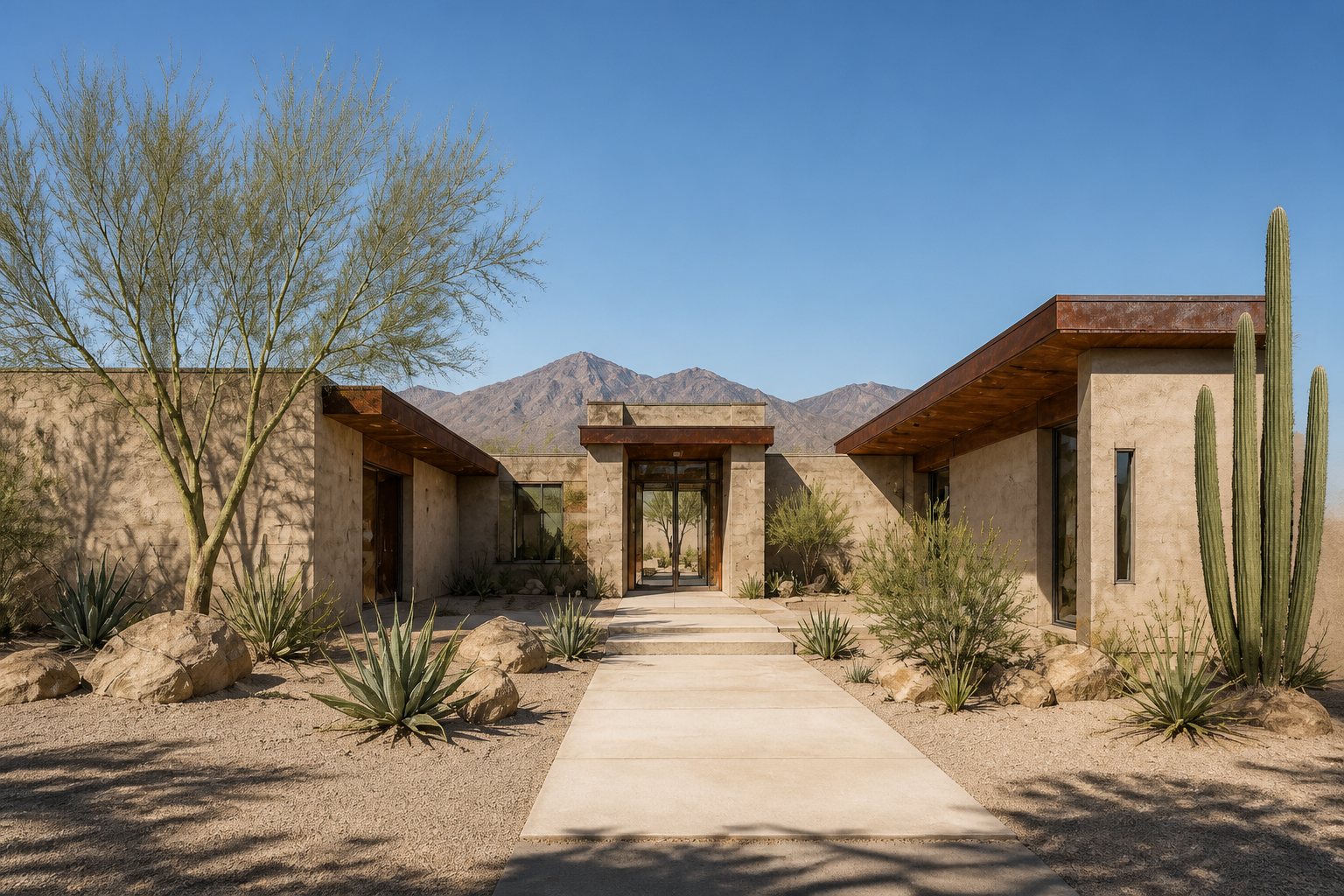 Desert courtyard home (after)