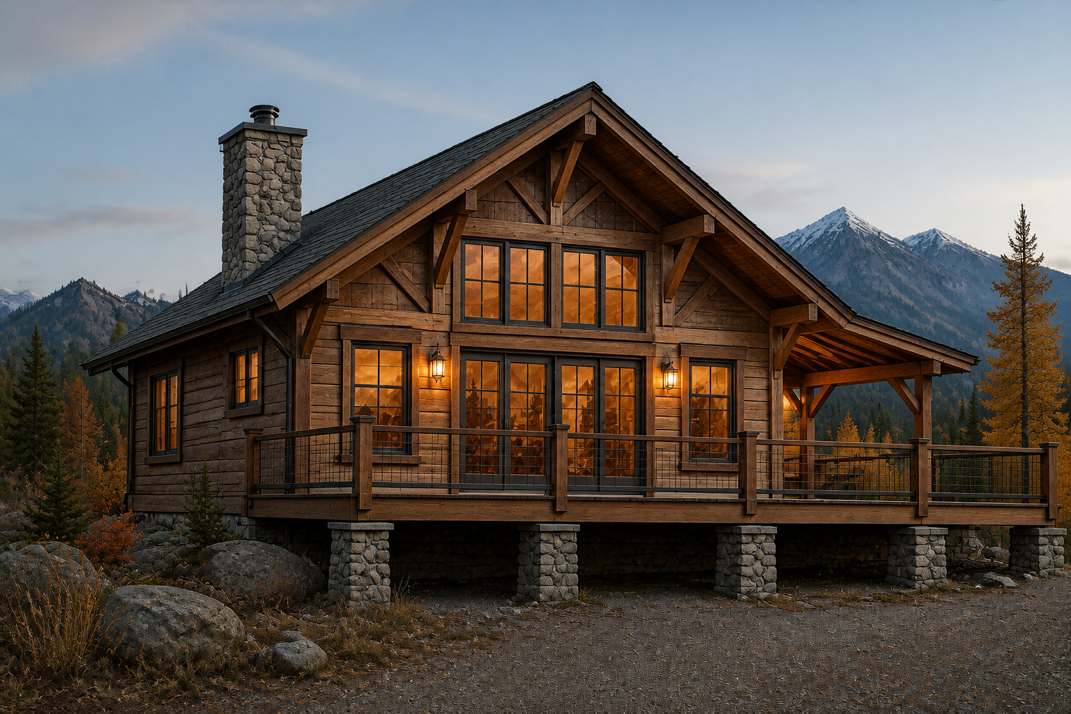 Rustic mountain cabin (after)