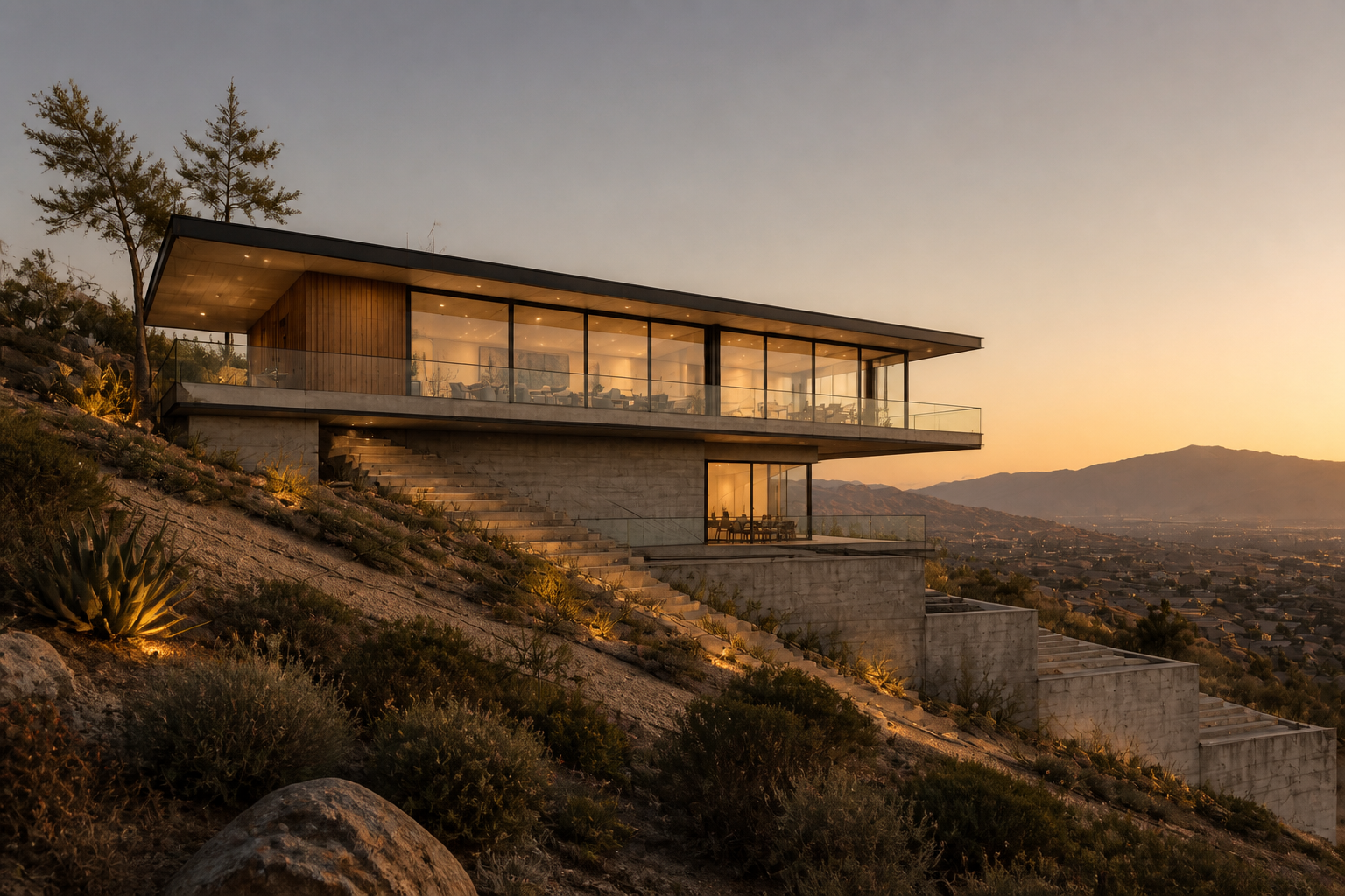 Hillside luxury home (after)