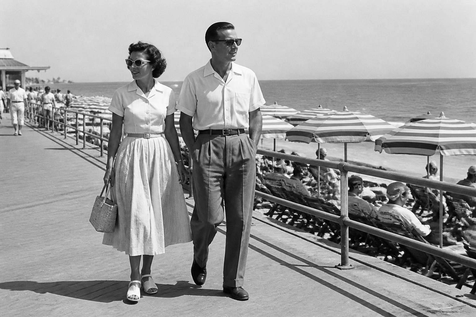 Seaside boardwalk colorized (before)