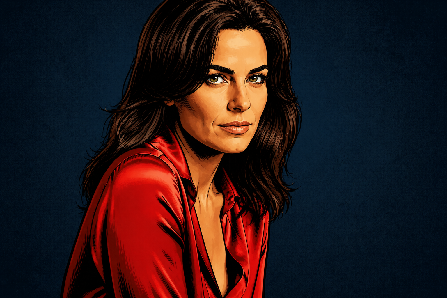 Comic-book colorized portrait (after)