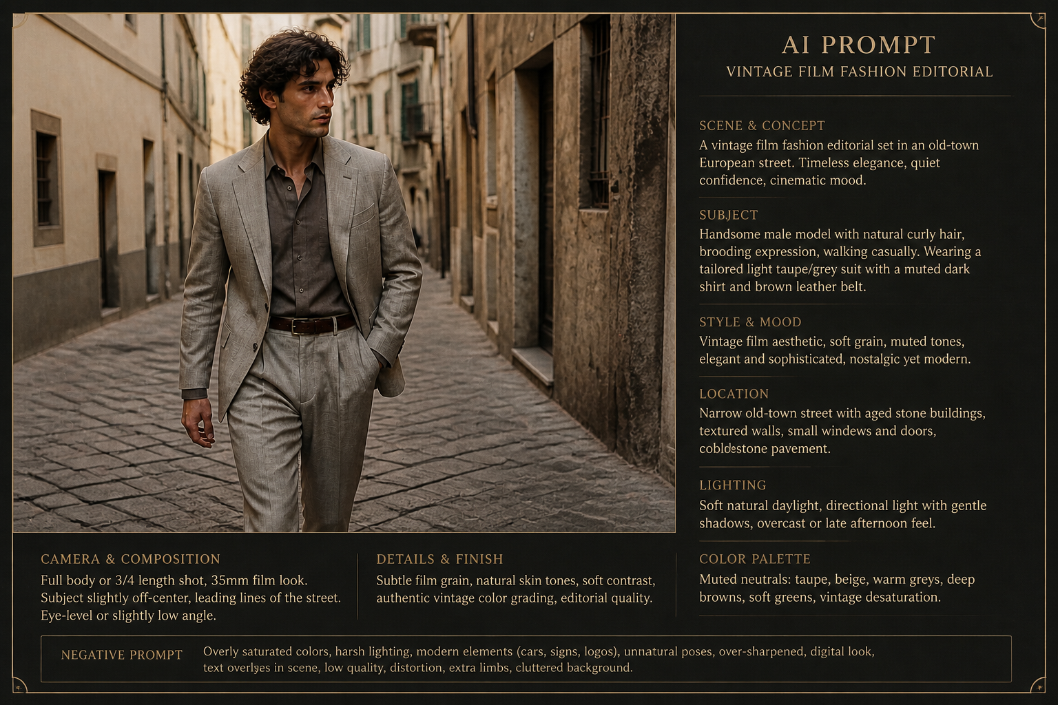 Vintage editorial prompt card (after)