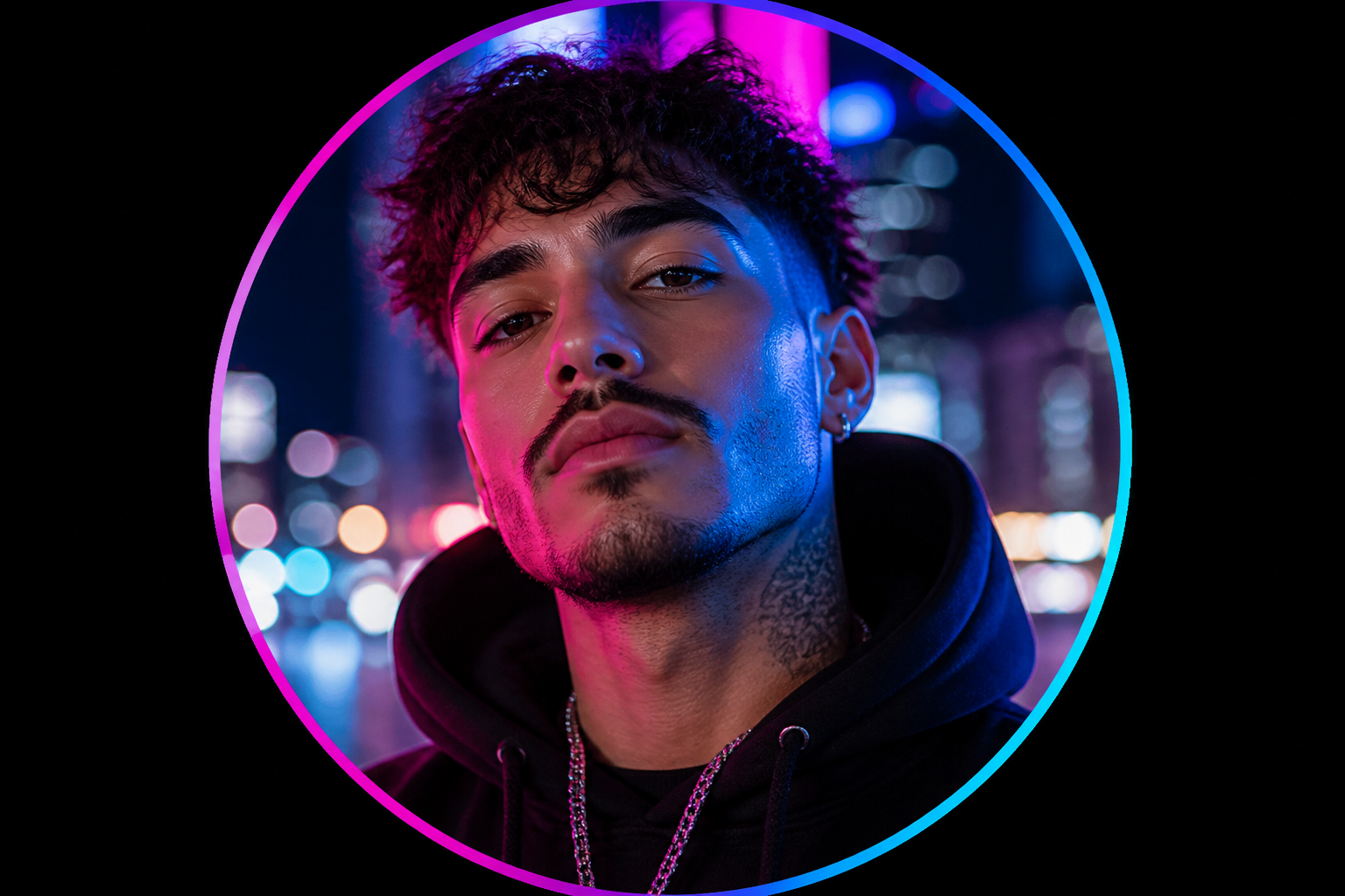Neon streetwear close-up