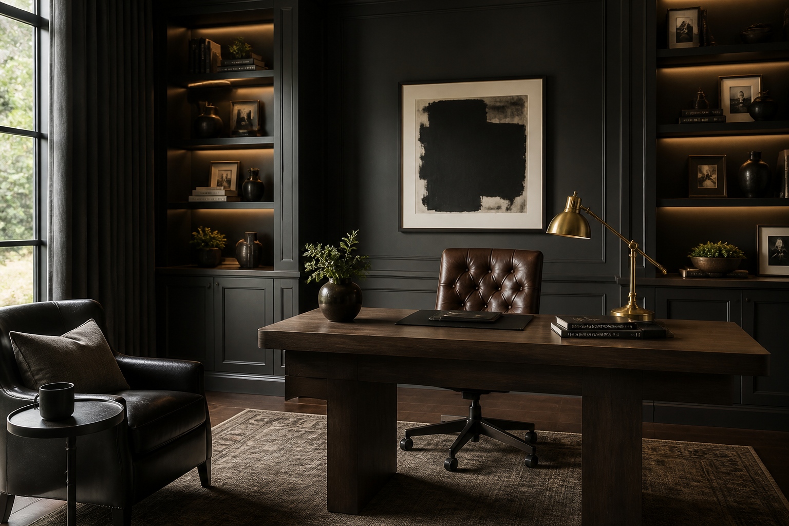 Moody home office
