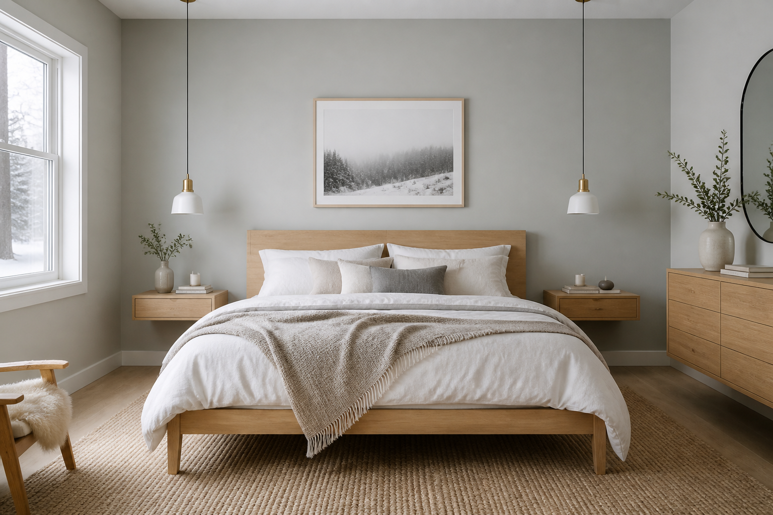 Scandinavian bedroom concept