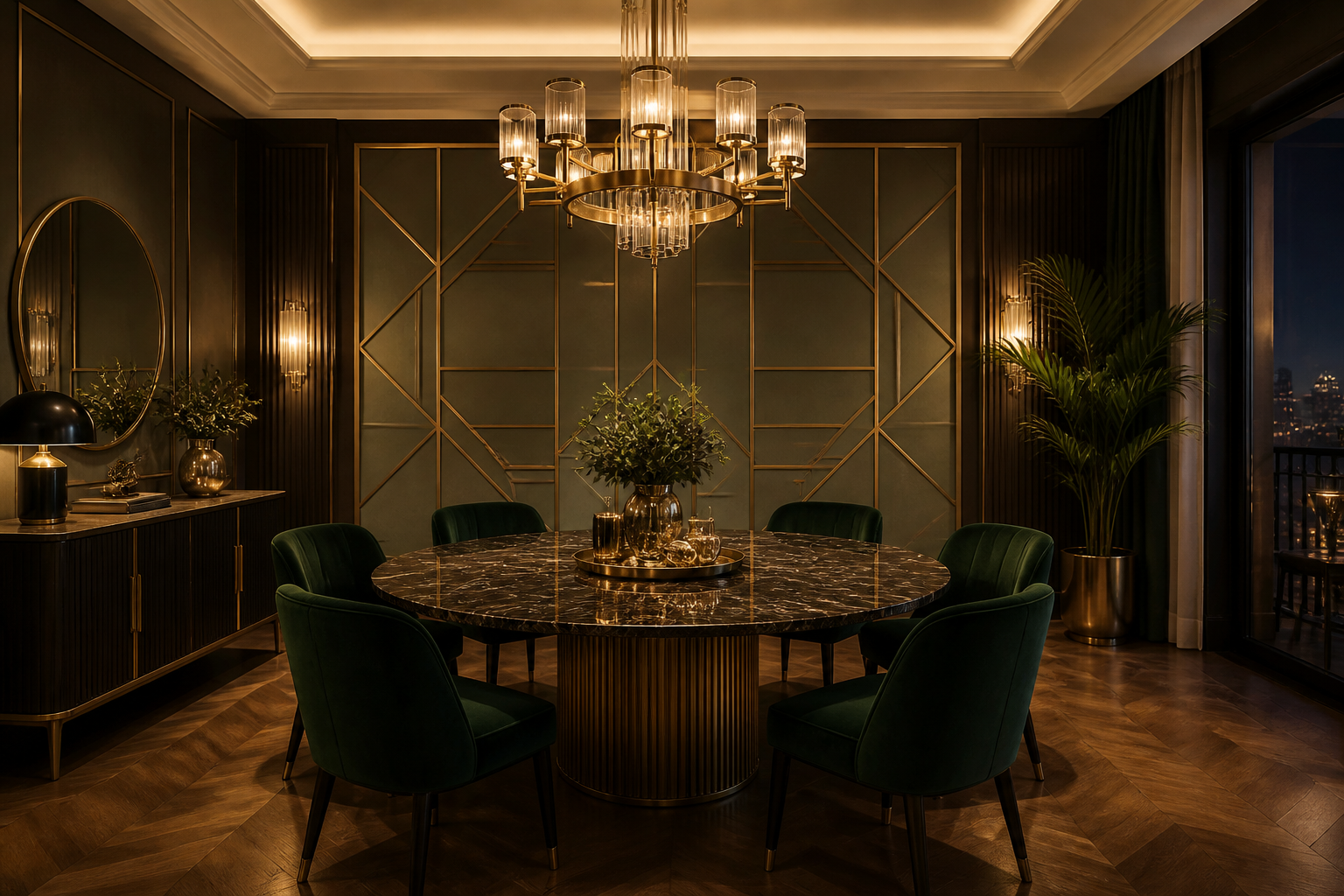 Art deco dining room