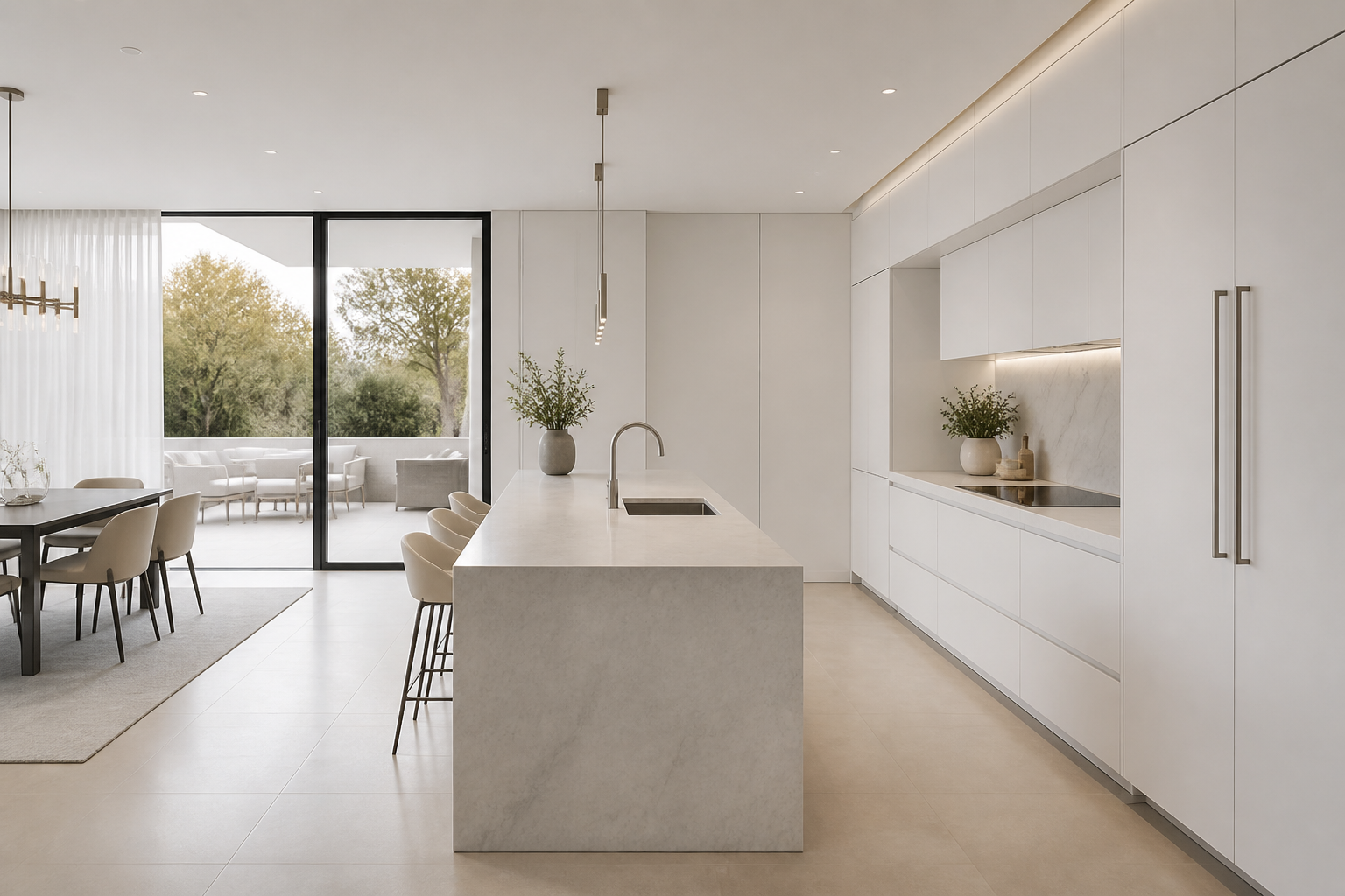 Minimalist kitchen layout