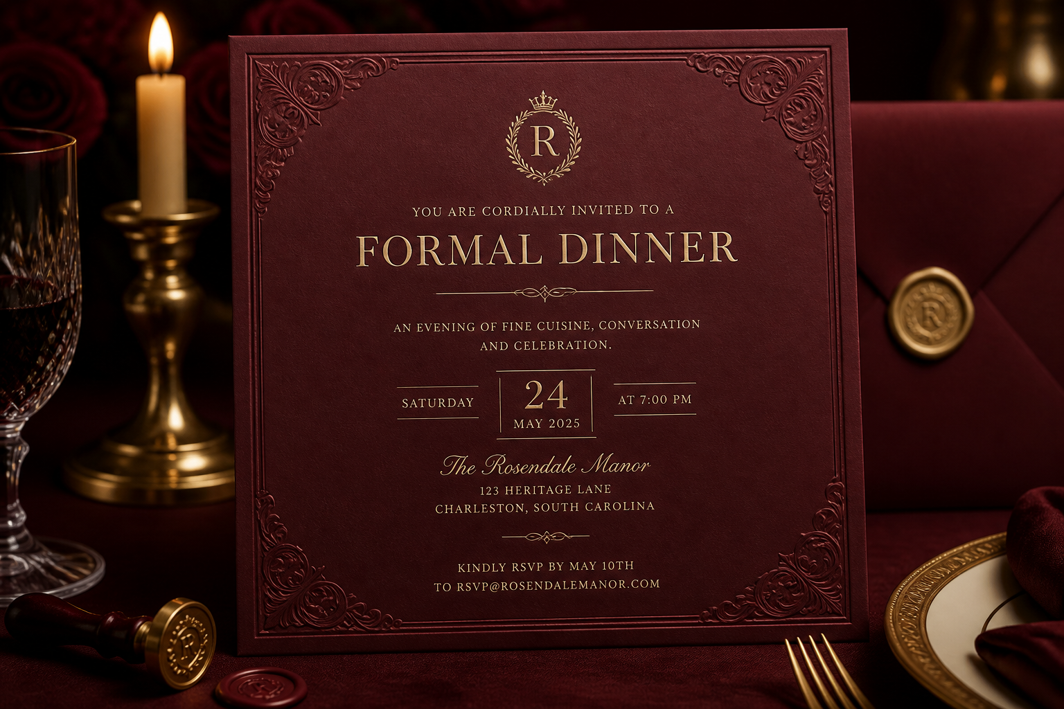 Formal dinner invitation