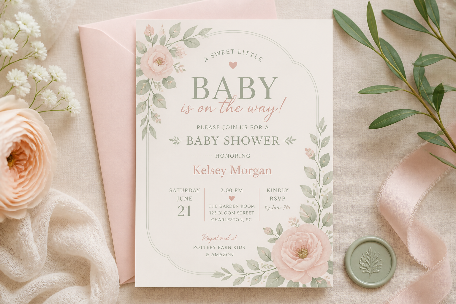 Baby shower invitation