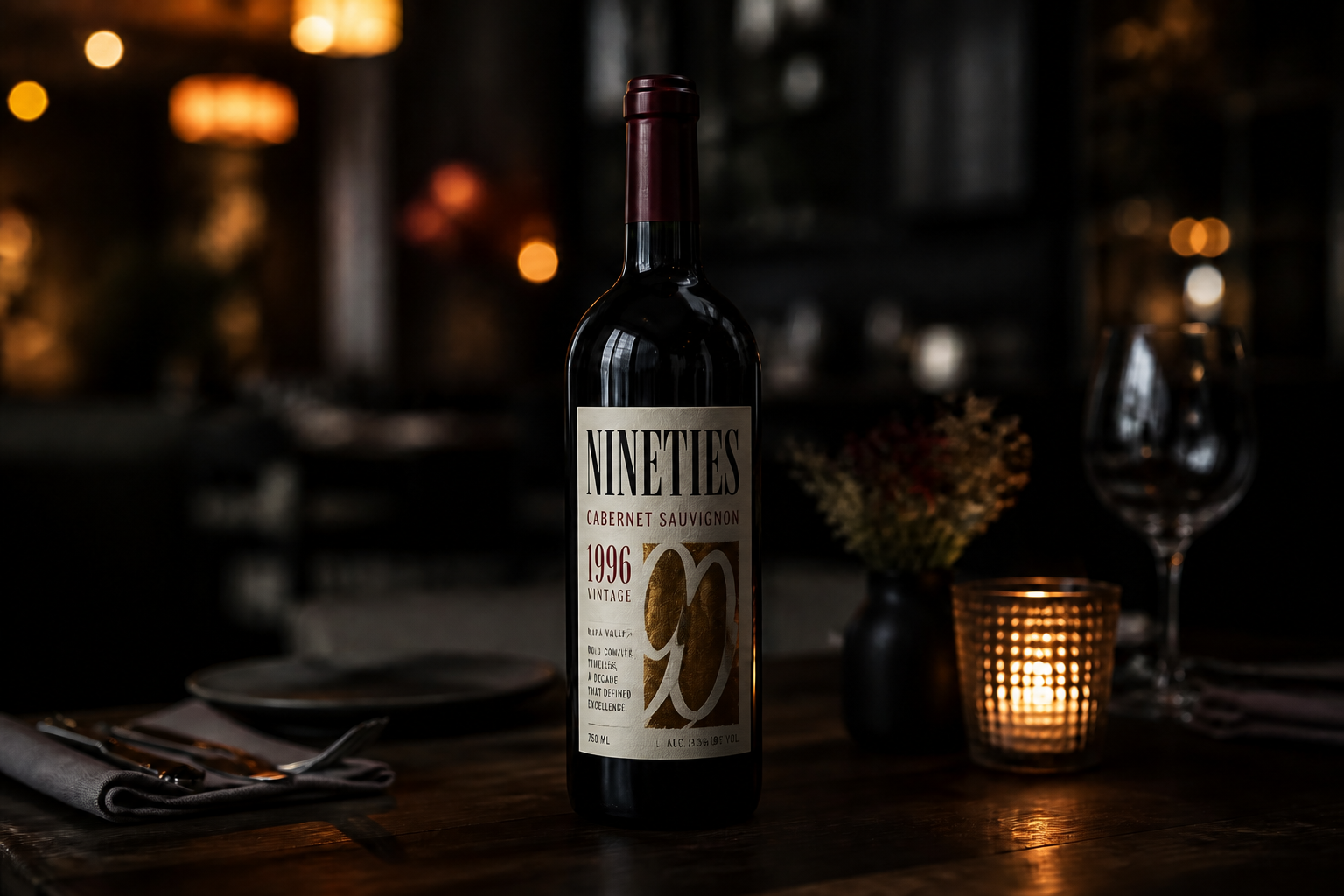 Editorial wine label (after)