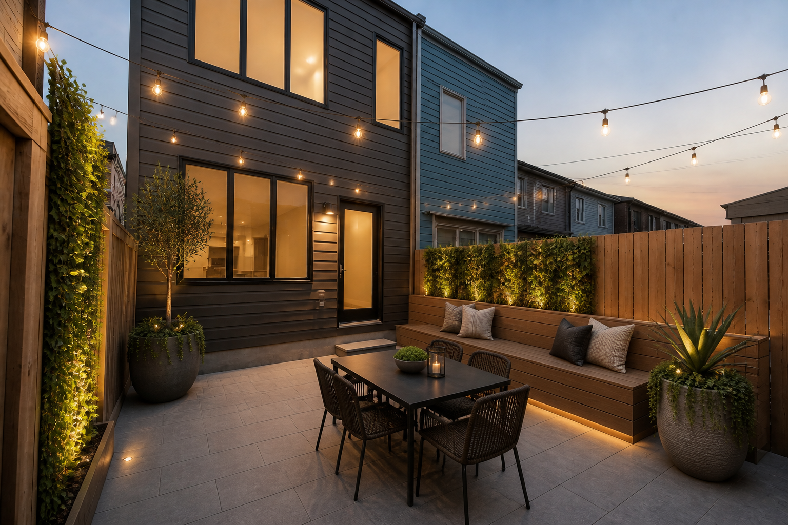 Small yard entertainment layout (after)