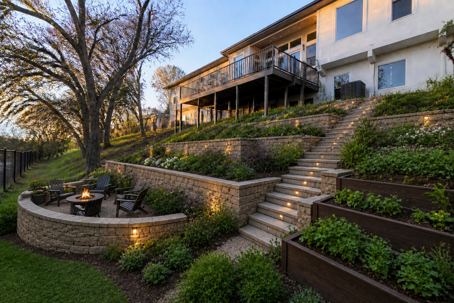 Terraced slope redesign (after)