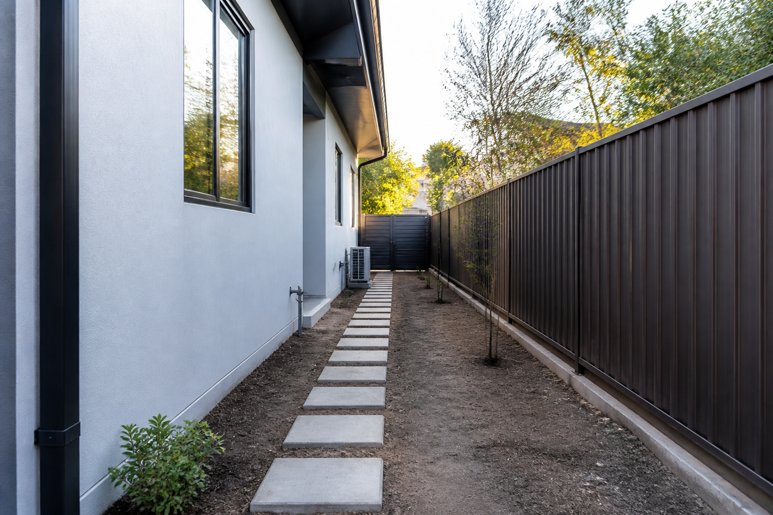Zen side yard concept (before)