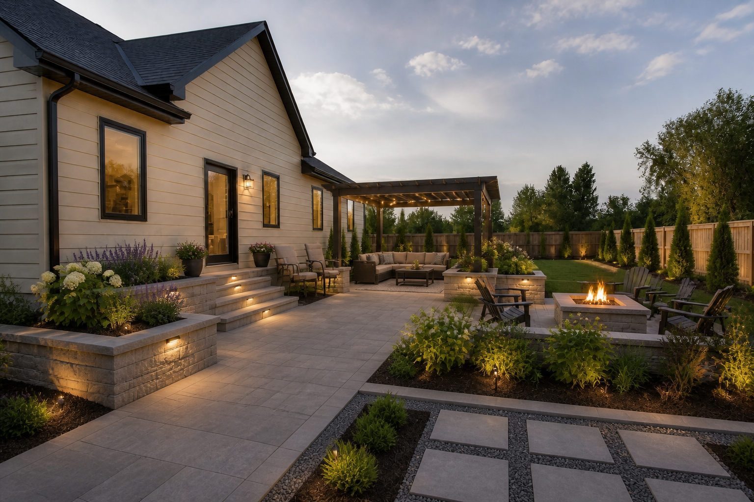 Resort-style backyard (after)