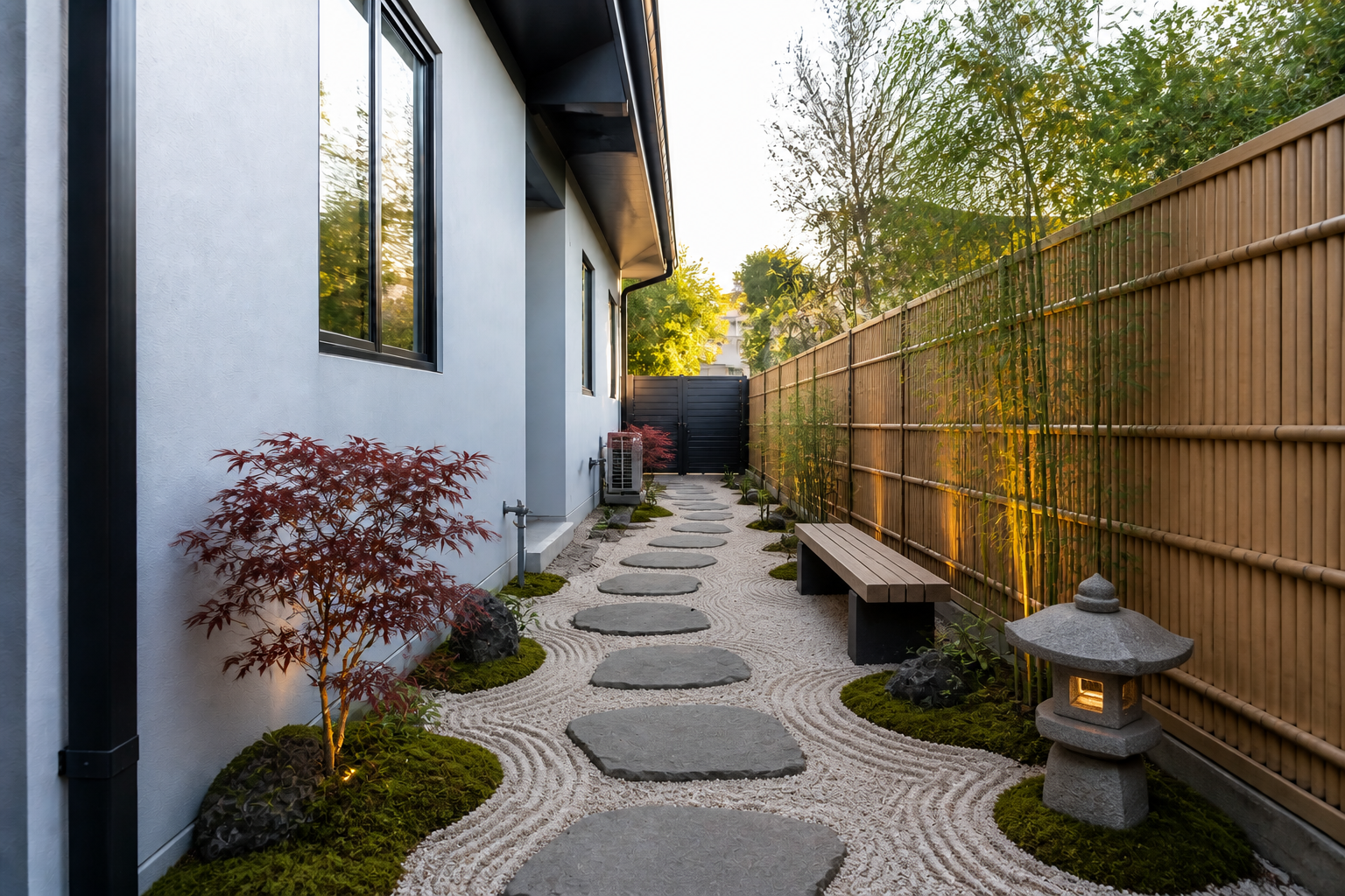 Zen side yard concept (after)