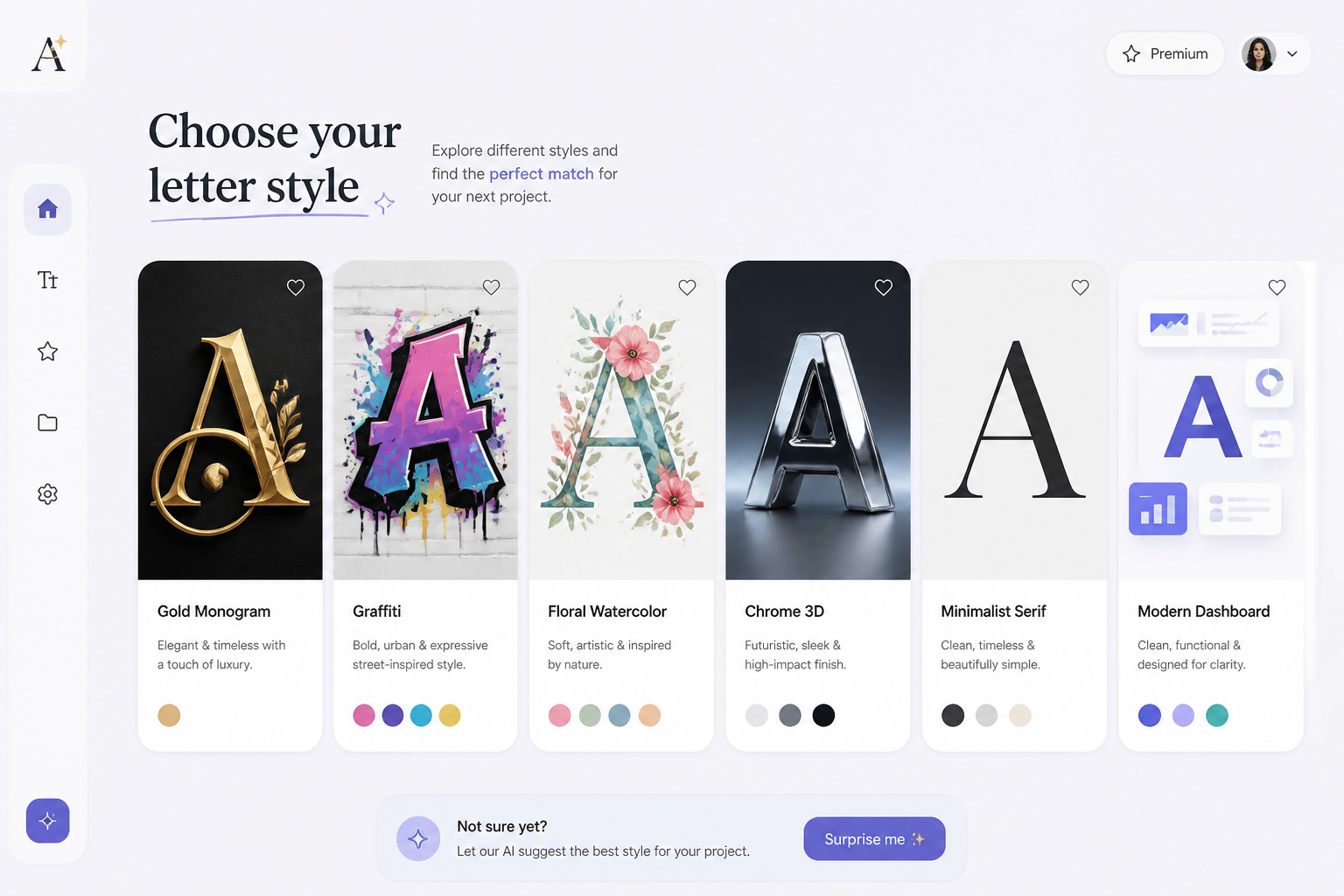 Pick a Letter Style